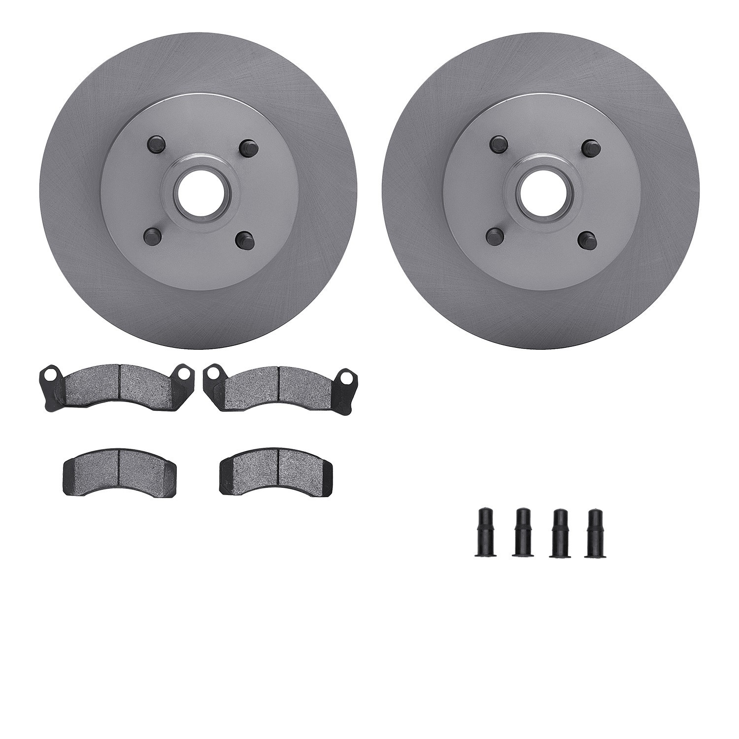 DYN 6512-55108 DFC Brake Rotor with 5000 Brake Pads and Hardware Kit