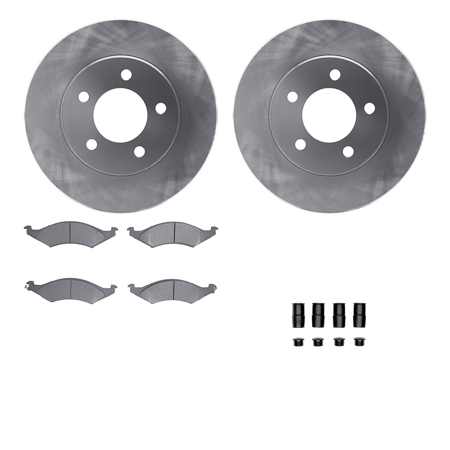 DYN 6512-55118 DFC Brake Rotor with 5000 Brake Pads and Hardware Kit