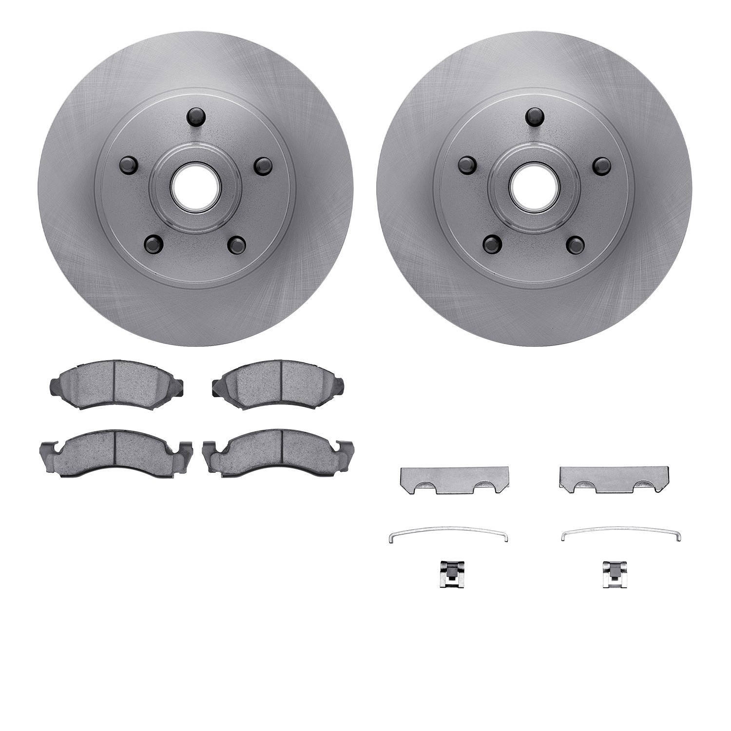 DYN 6512-56031 DFC Brake Rotor with 5000 Brake Pads and Hardware Kit