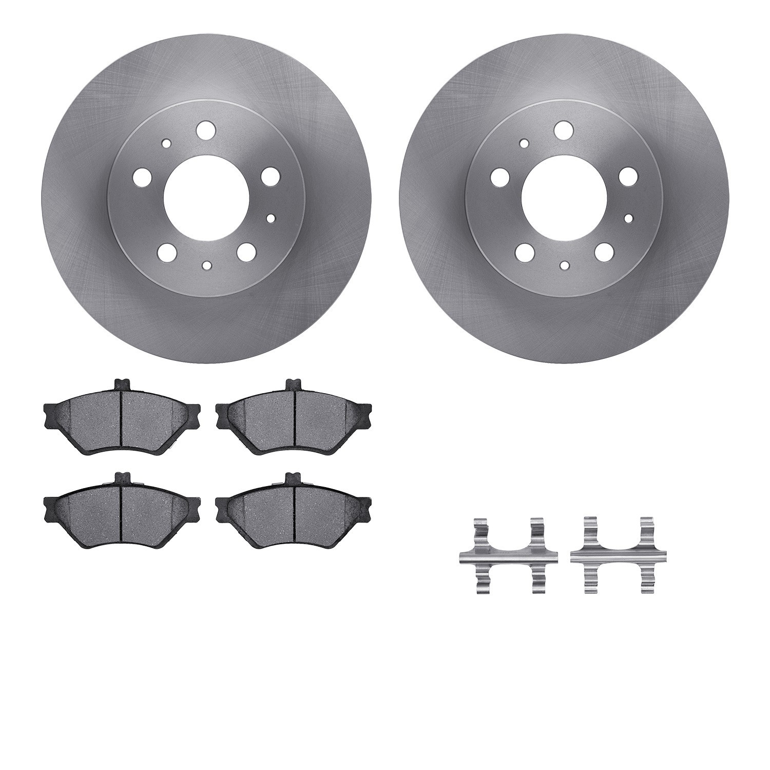 DYN 6512-56061 DFC Brake Rotor with 5000 Brake Pads and Hardware Kit