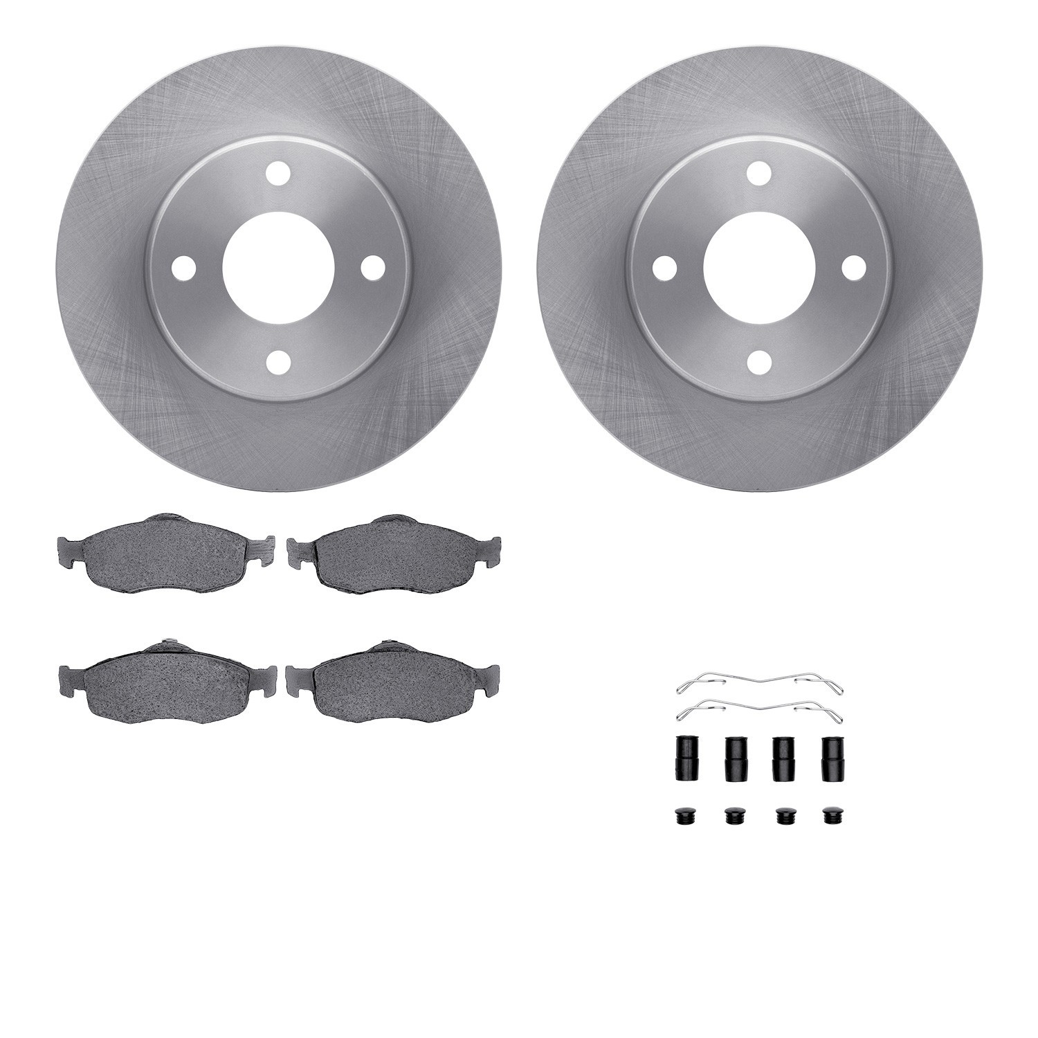 DYN 6512-56064 DFC Brake Rotor with 5000 Brake Pads and Hardware Kit