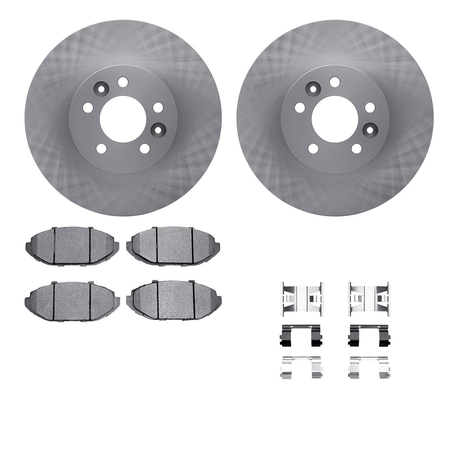 DYN 6512-56088 DFC Brake Rotor with 5000 Brake Pads and Hardware Kit