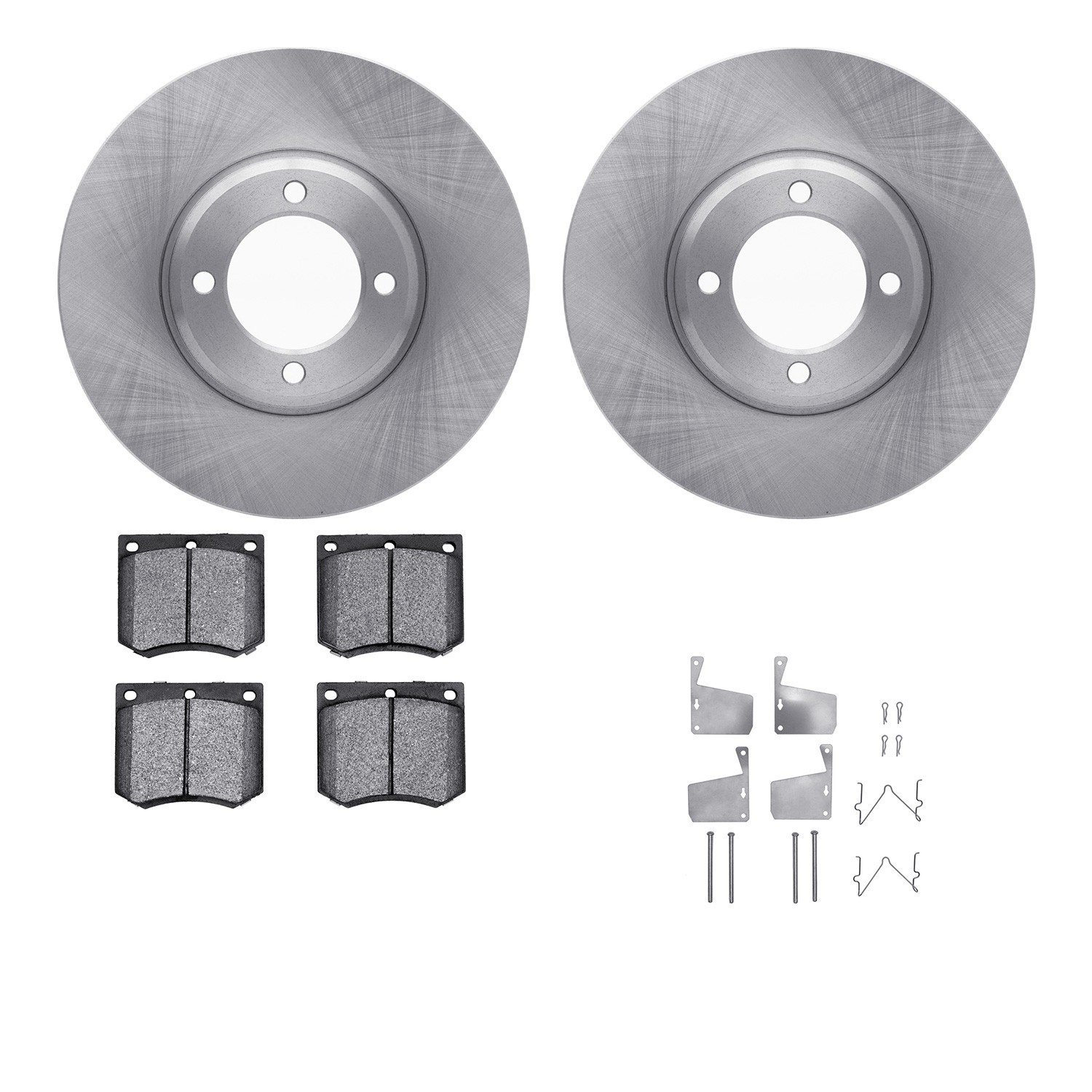 DYN 6512-56103 DFC Brake Rotor with 5000 Brake Pads and Hardware Kit