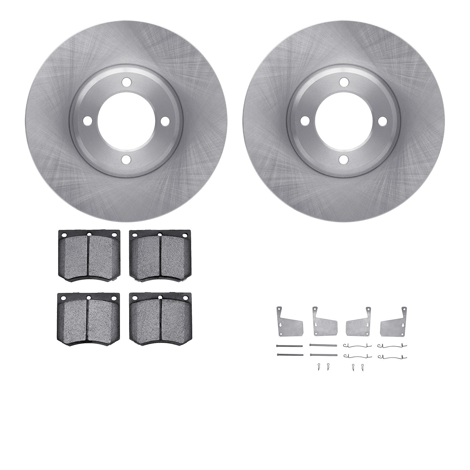 DYN 6512-56104 DFC Brake Rotor with 5000 Brake Pads and Hardware Kit