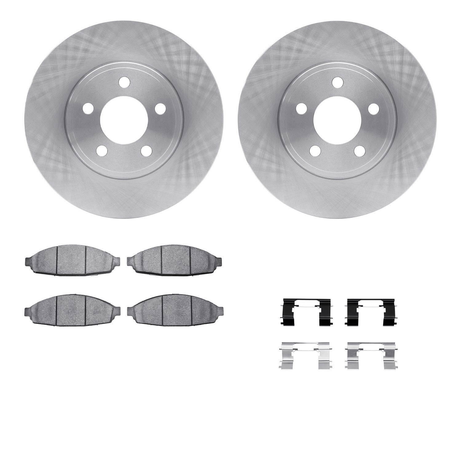 DYN-6512-56109 DFC Brake Rotor with 5000 Brake Pads and Hardware Kit