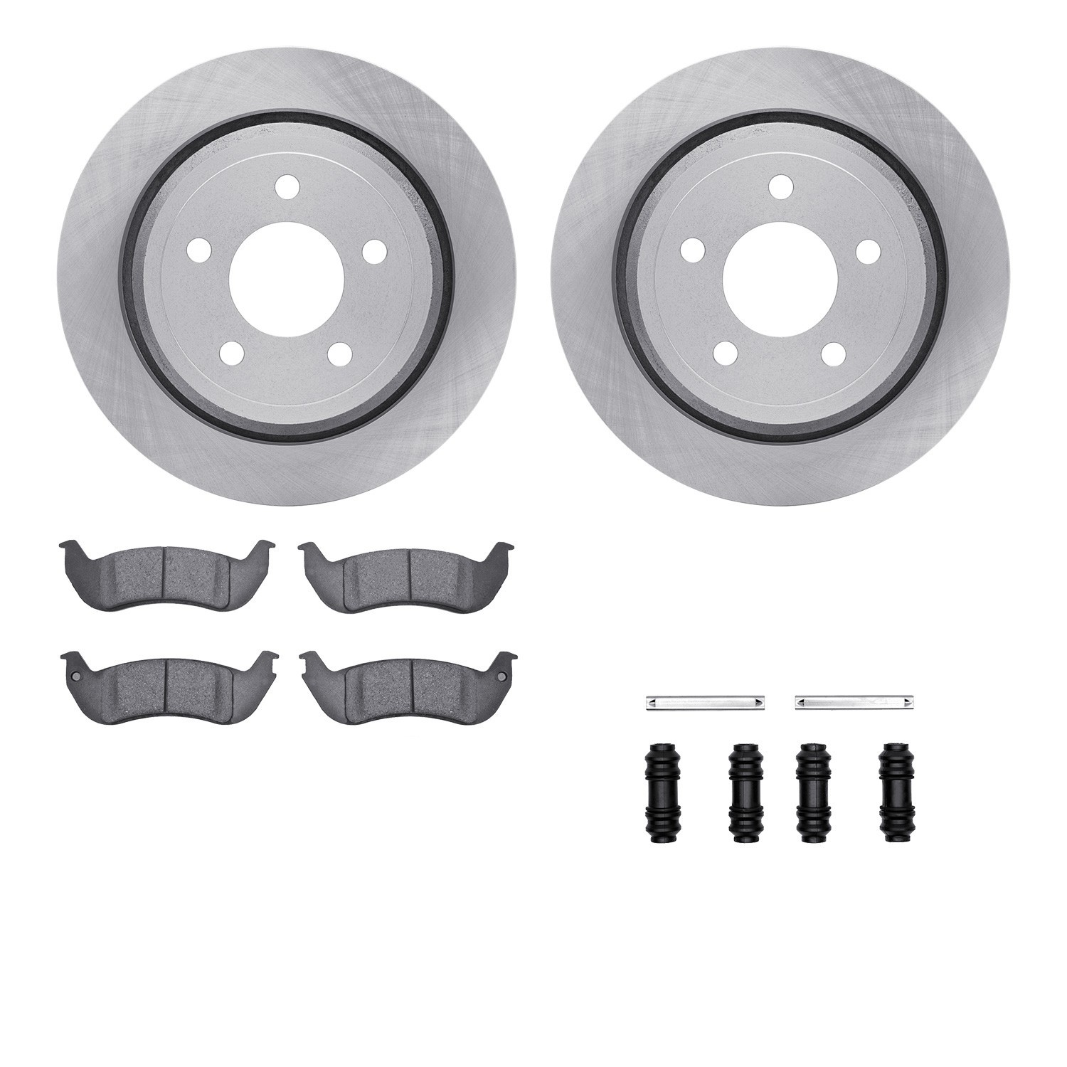 DYN 6512-56115 DFC Brake Rotor with 5000 Brake Pads and Hardware Kit