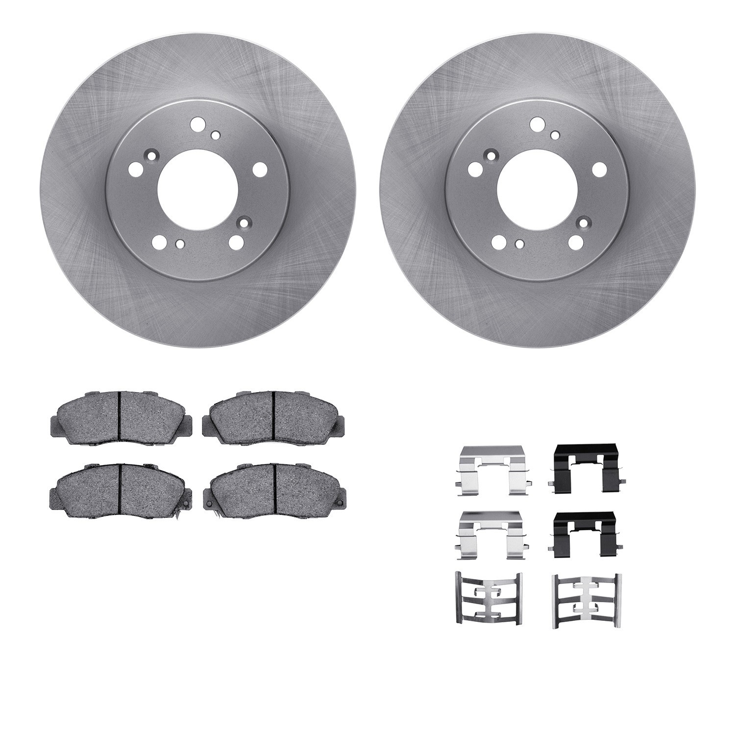 DYN 6512-58052 DFC Brake Rotor with 5000 Brake Pads and Hardware Kit