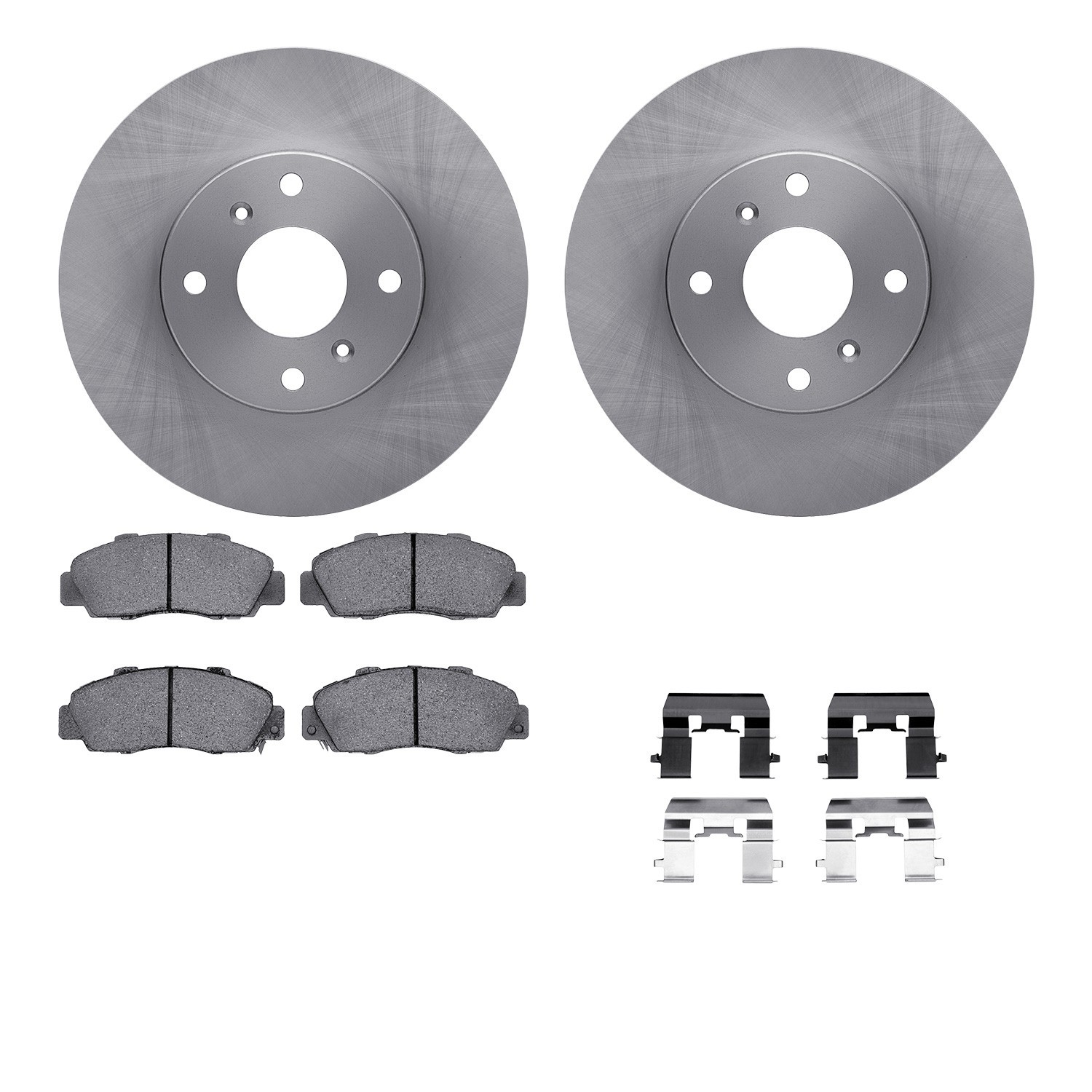 DYN 6512-58061 DFC Brake Rotor with 5000 Brake Pads and Hardware Kit