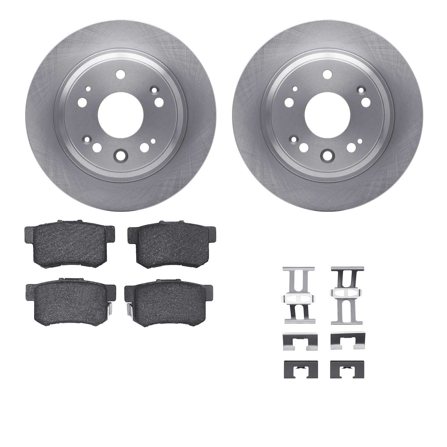 DYN 6512-58098 DFC Brake Rotor with 5000 Brake Pads and Hardware Kit