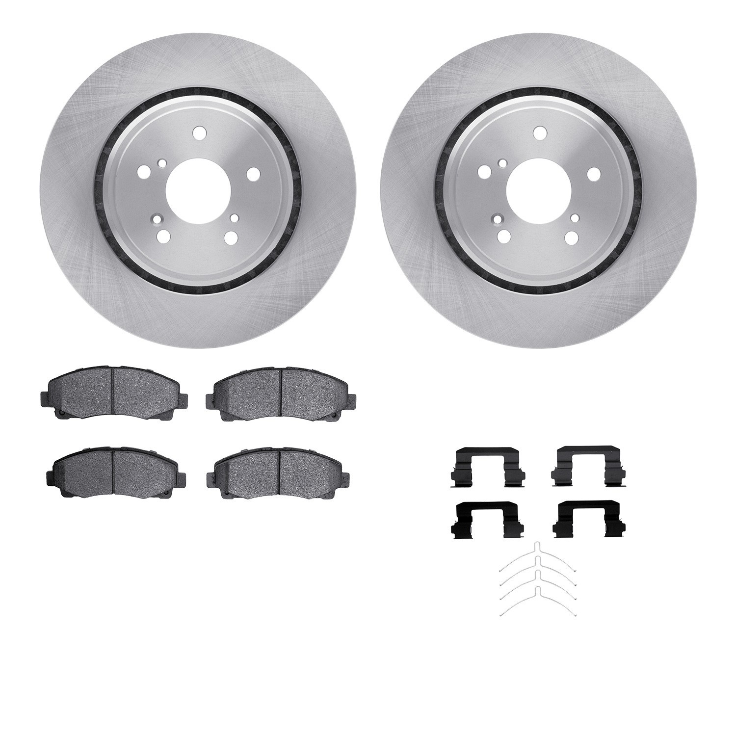 DYN 6512-58133 DFC Brake Rotor with 5000 Brake Pads and Hardware Kit
