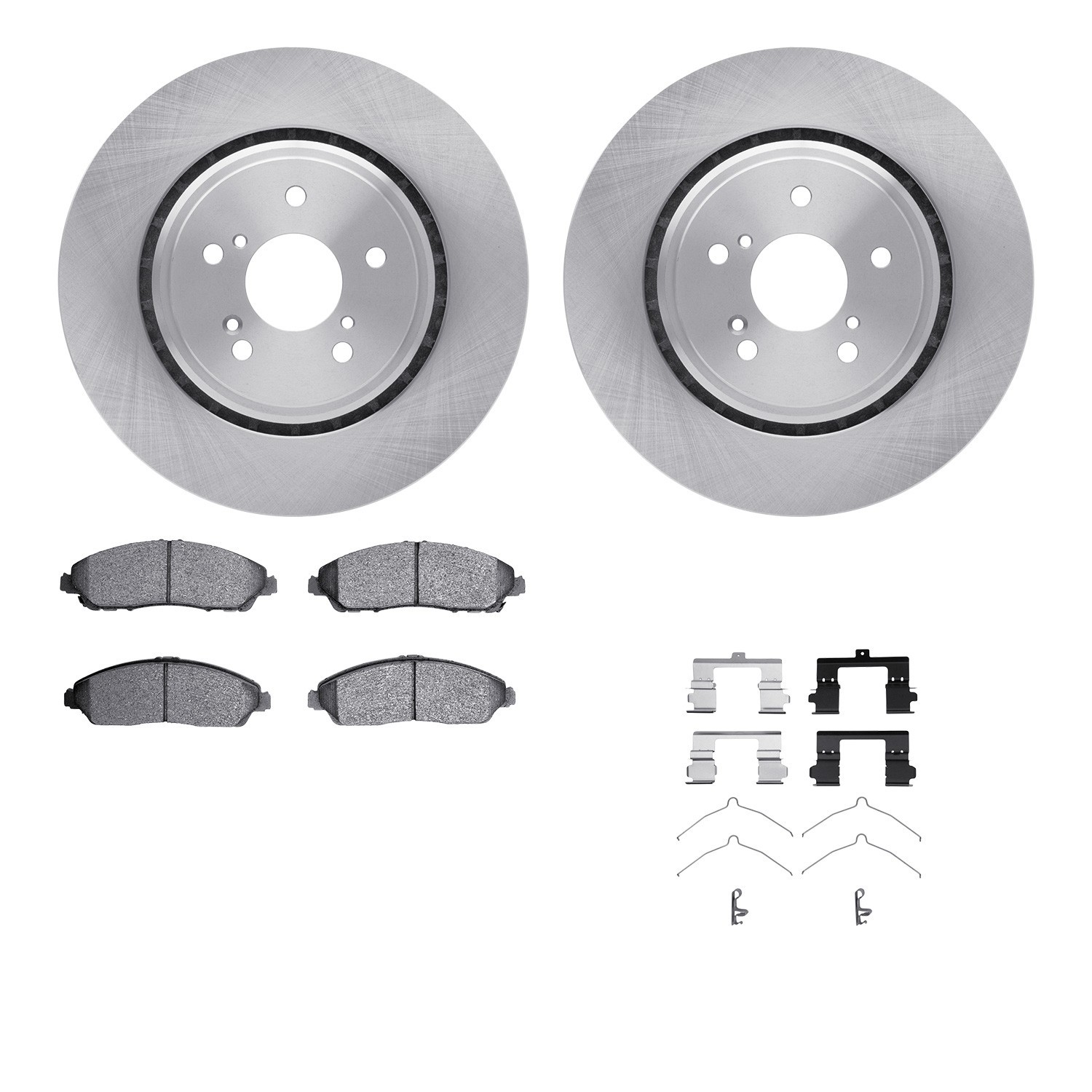 DYN-6512-58134 DFC Brake Rotor with 5000 Brake Pads and Hardware Kit