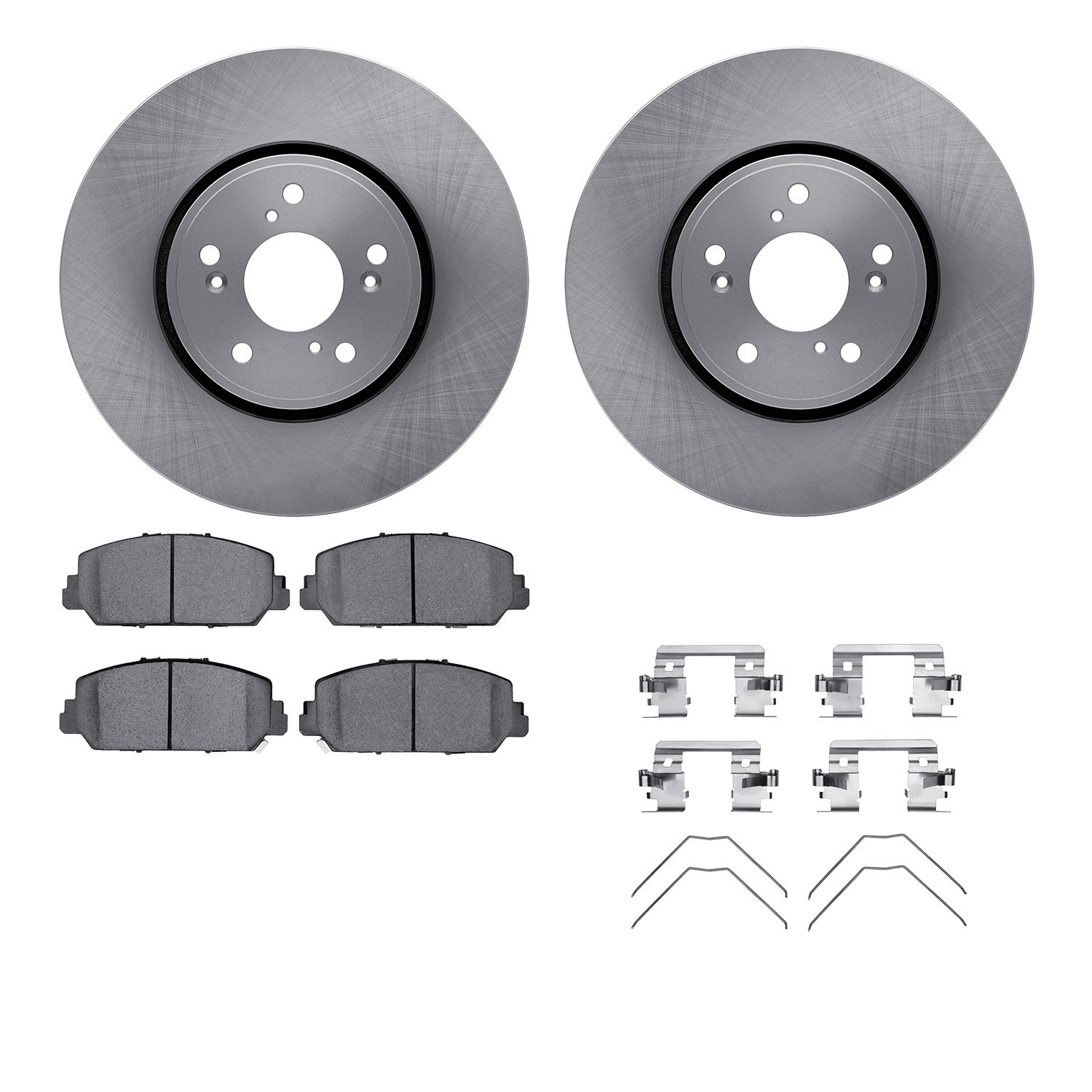 DYN-6512-58142 DFC Brake Rotor with 5000 Brake Pads and Hardware Kit