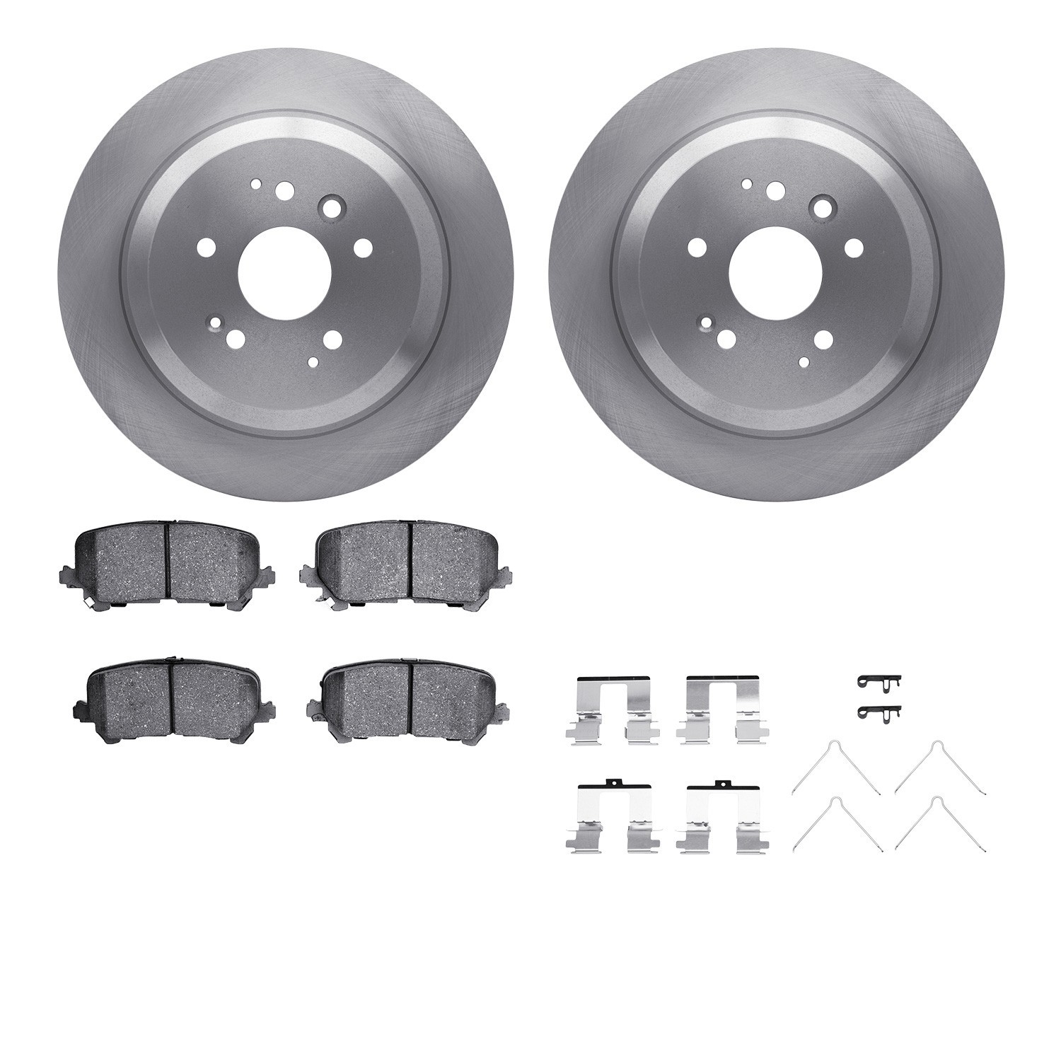 DYN 6512-58145 DFC Brake Rotor with 5000 Brake Pads and Hardware Kit