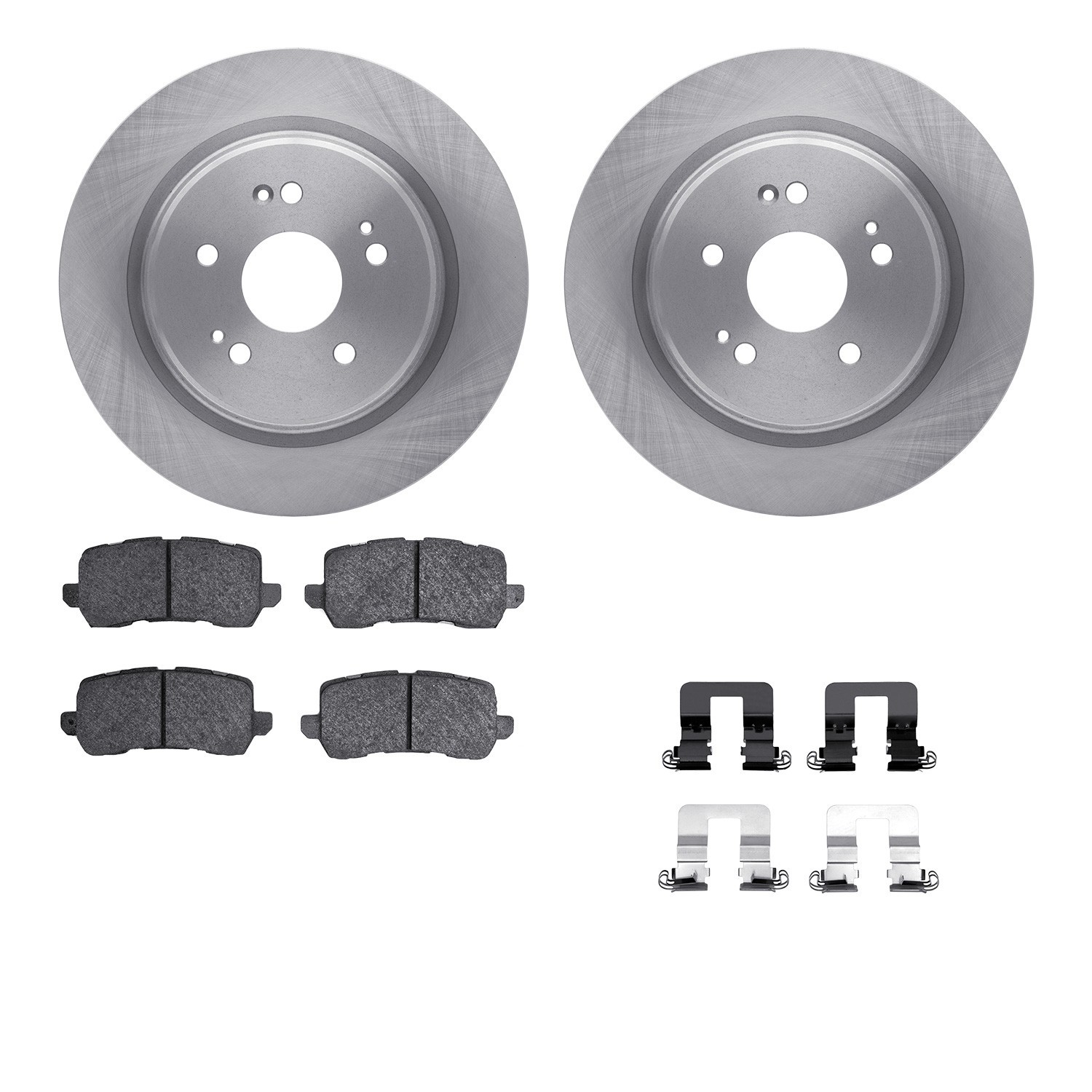 DYN 6512-58148 DFC Brake Rotor with 5000 Brake Pads and Hardware Kit