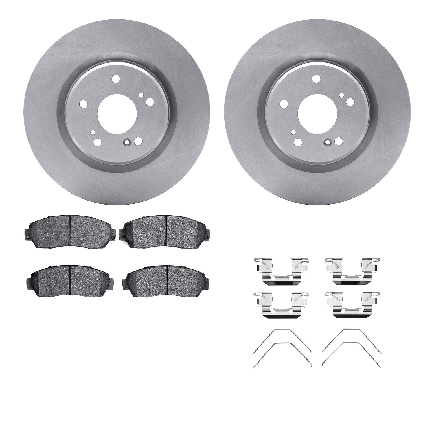 DYN 6512-58163 DFC Brake Rotor with 5000 Brake Pads and Hardware Kit