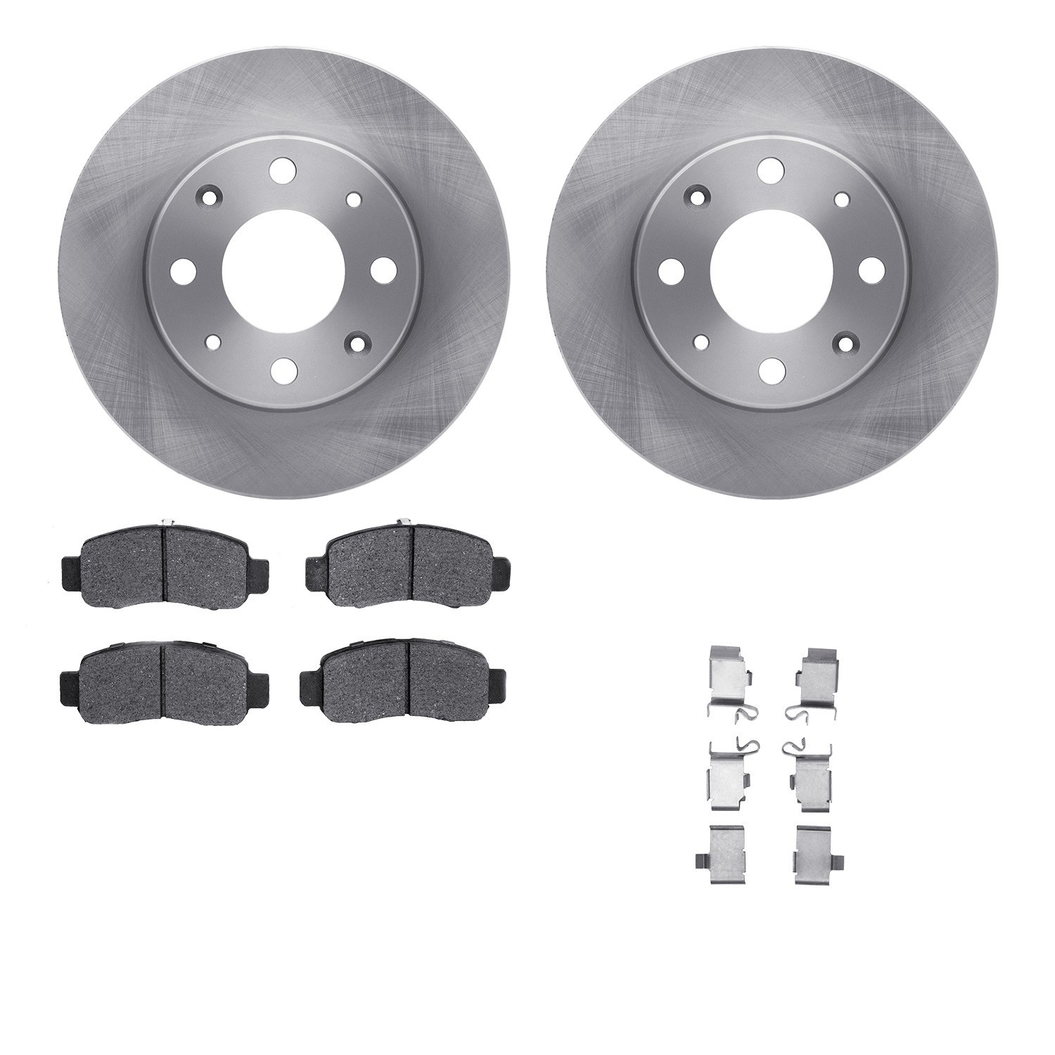 DYN 6512-59121 DFC Brake Rotor with 5000 Brake Pads and Hardware Kit