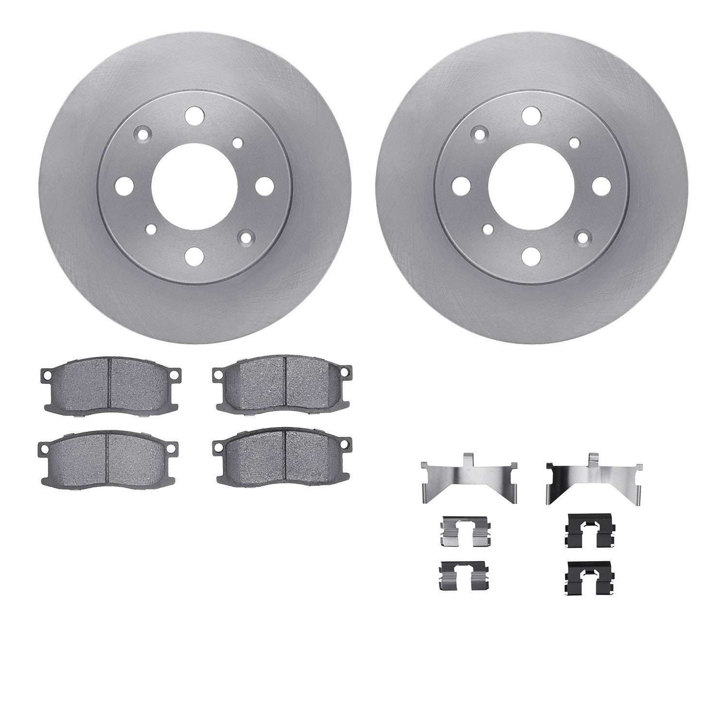 DYN 6512-59131 DFC Brake Rotor with 5000 Brake Pads and Hardware Kit