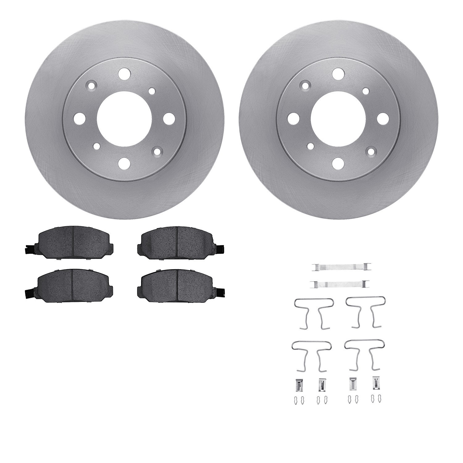 DYN 6512-59132 DFC Brake Rotor with 5000 Brake Pads and Hardware Kit