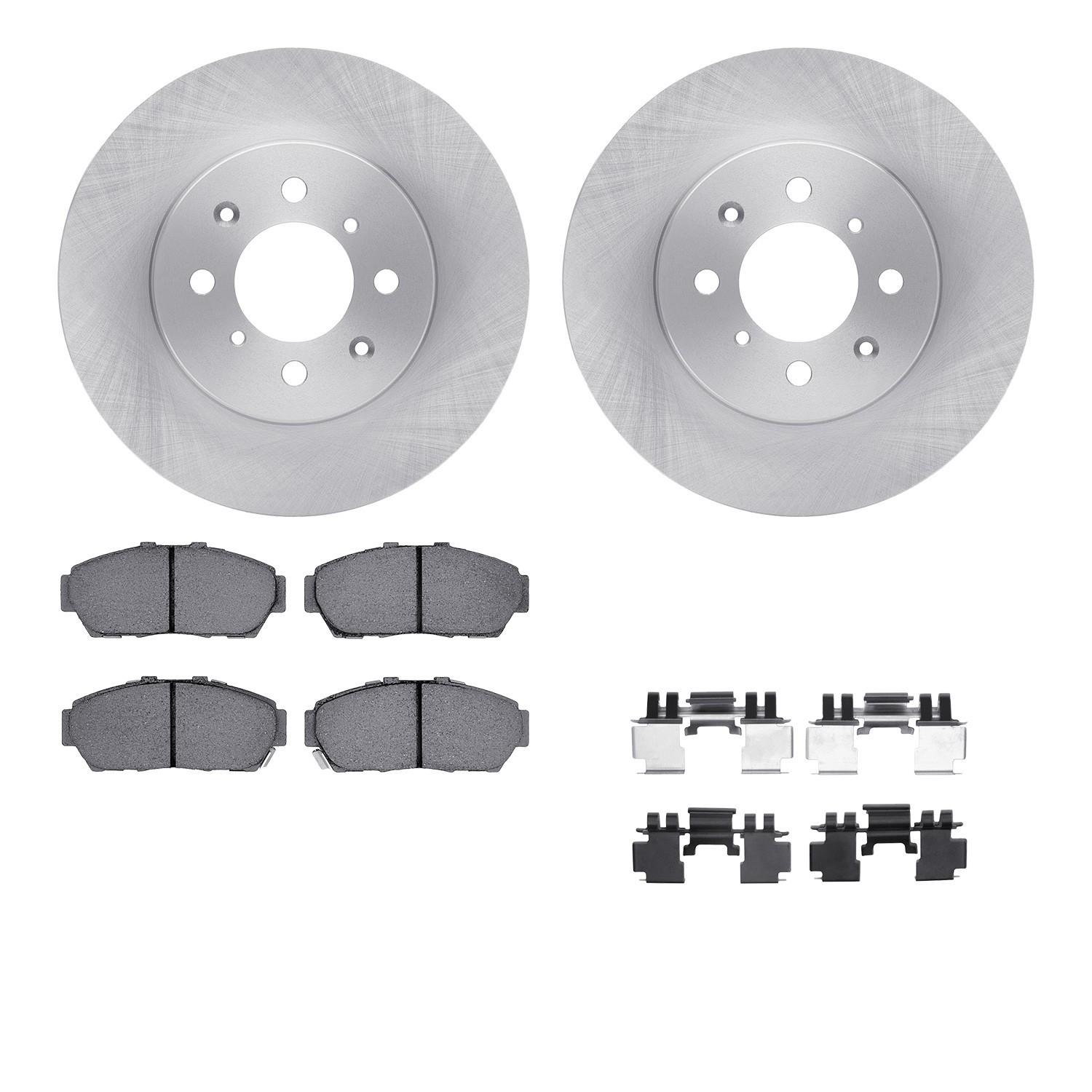 DYN 6512-59194 DFC Brake Rotor with 5000 Brake Pads and Hardware Kit