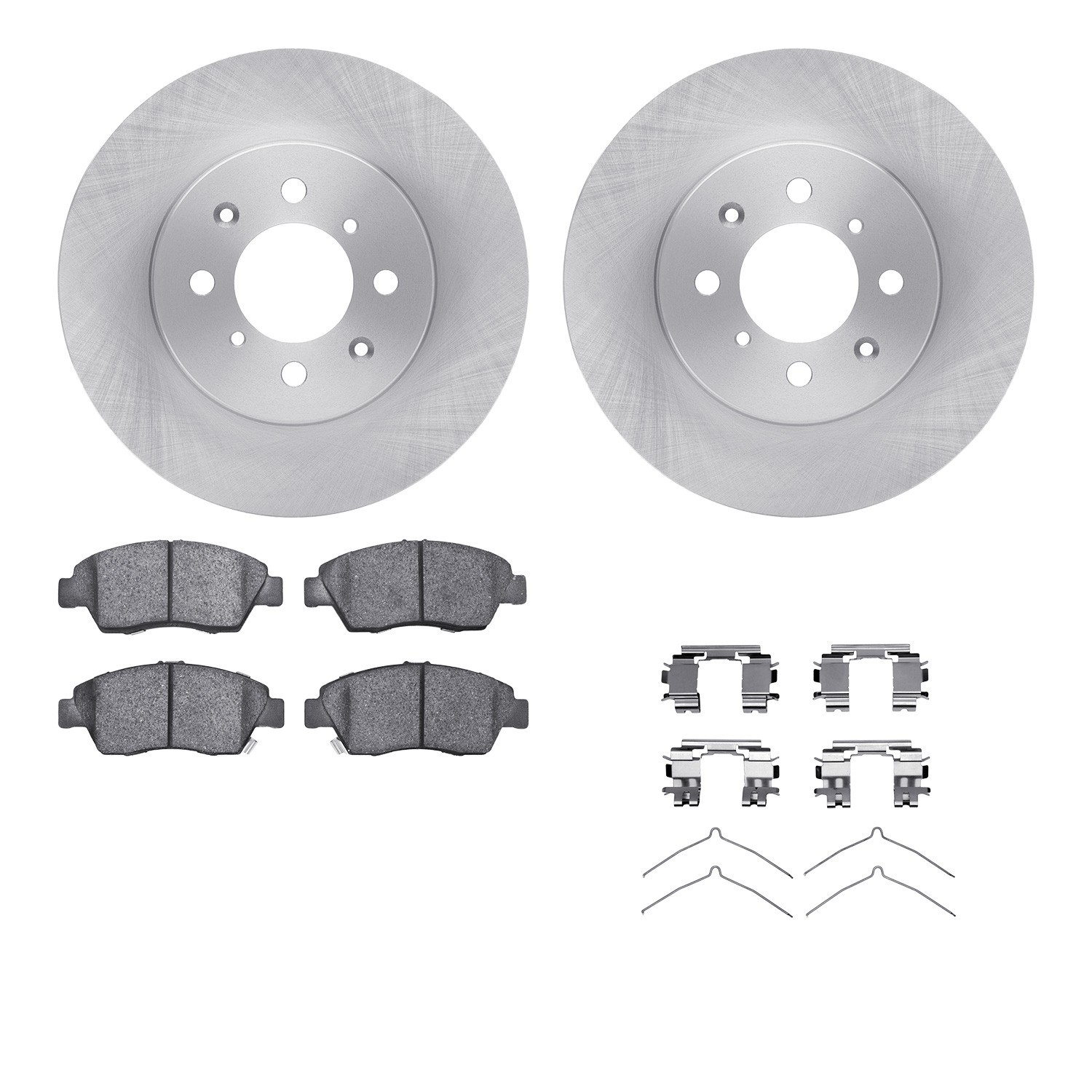 DYN 6512-59196 DFC Brake Rotor with 5000 Brake Pads and Hardware Kit