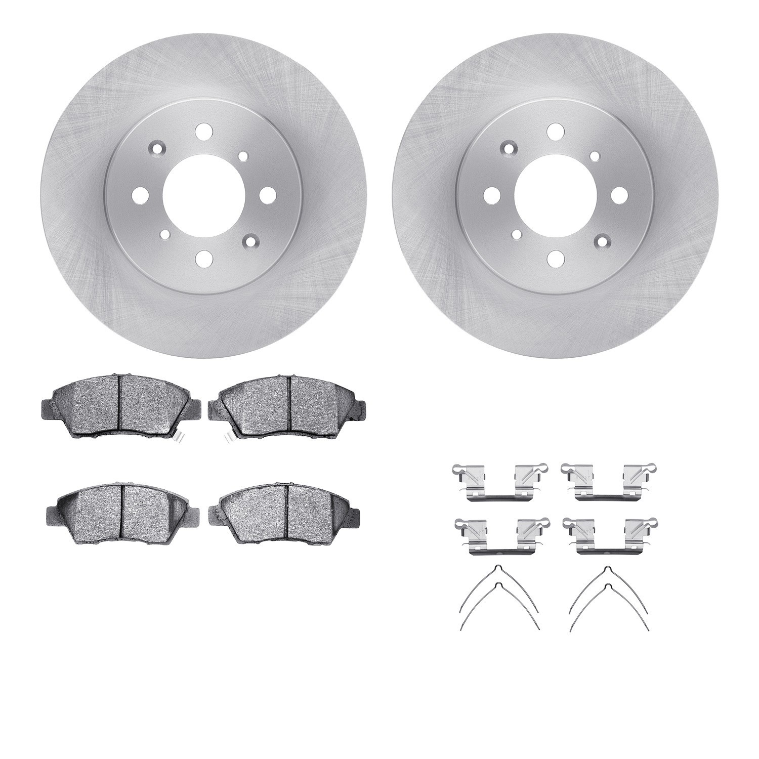 DYN-6512-59197 DFC Brake Rotor with 5000 Brake Pads and Hardware Kit