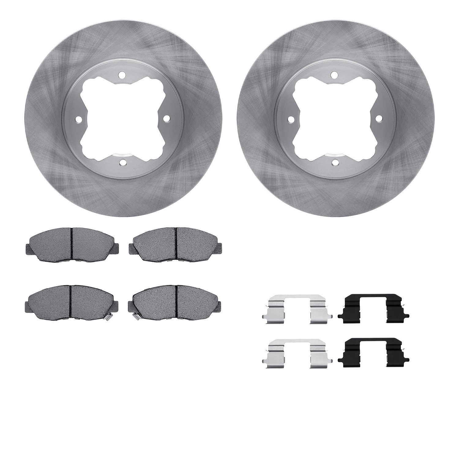 DYN 6512-59213 DFC Brake Rotor with 5000 Brake Pads and Hardware Kit