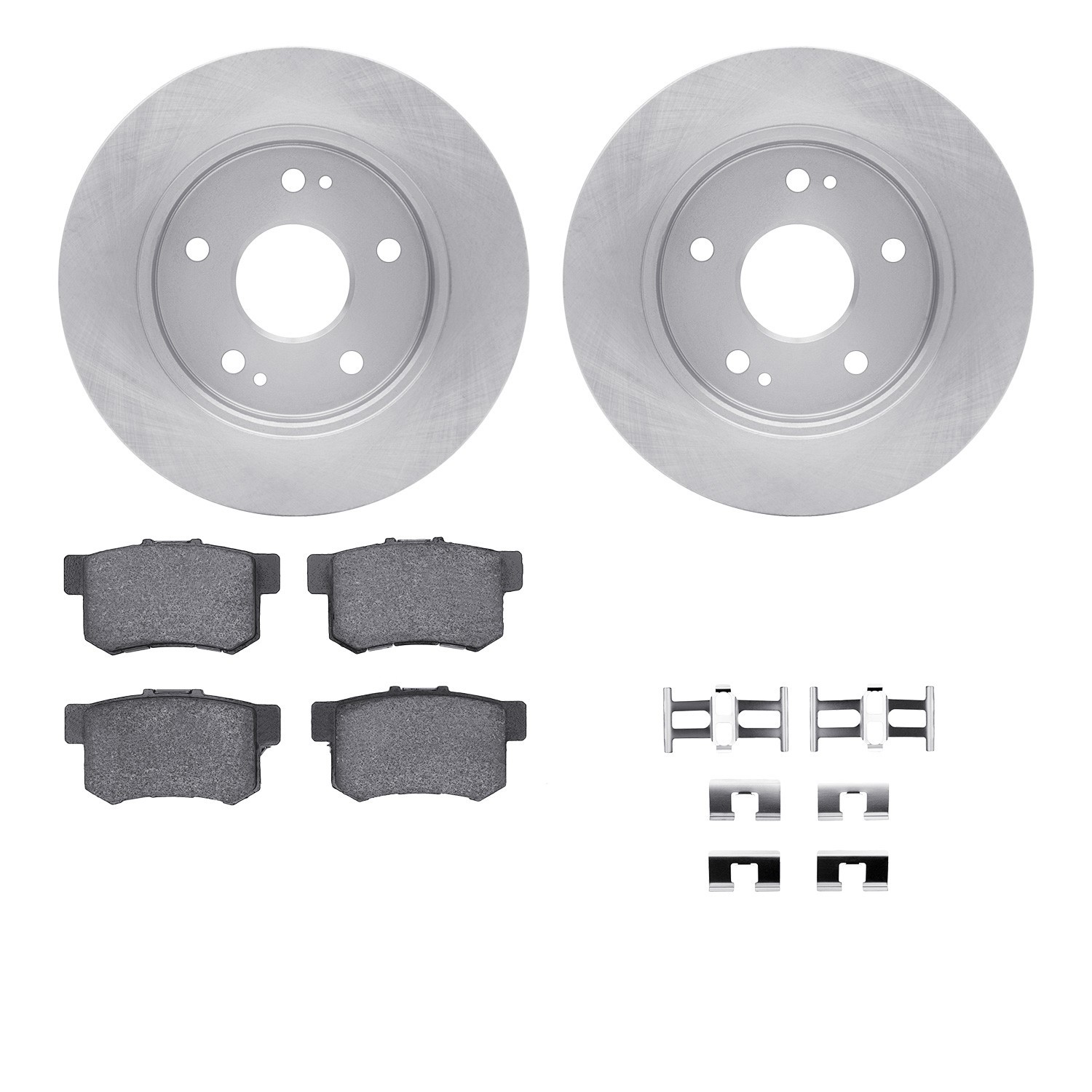 DYN-6512-59249 DFC Brake Rotor with 5000 Brake Pads and Hardware Kit