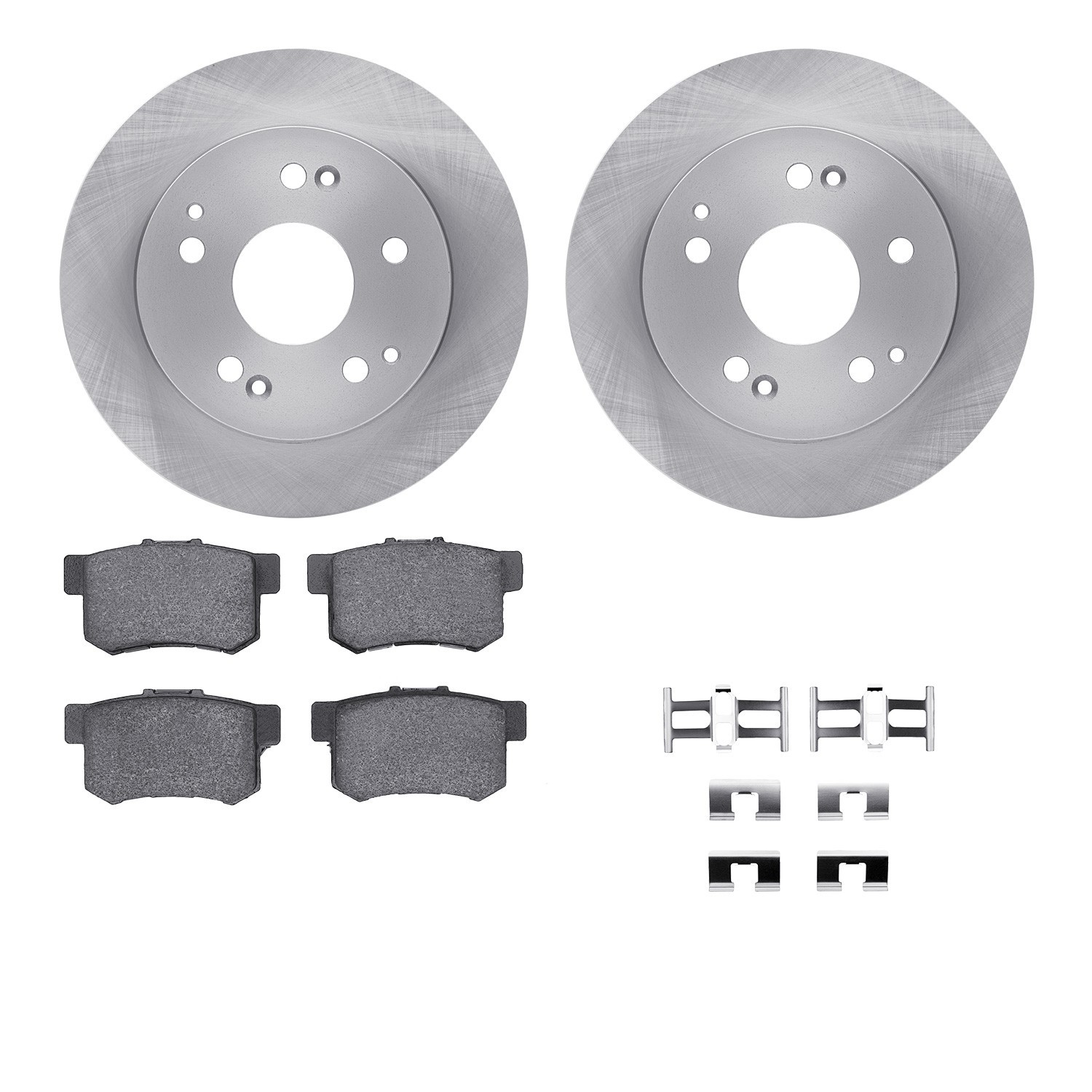 DYN-6512-59258 DFC Brake Rotor with 5000 Brake Pads and Hardware Kit