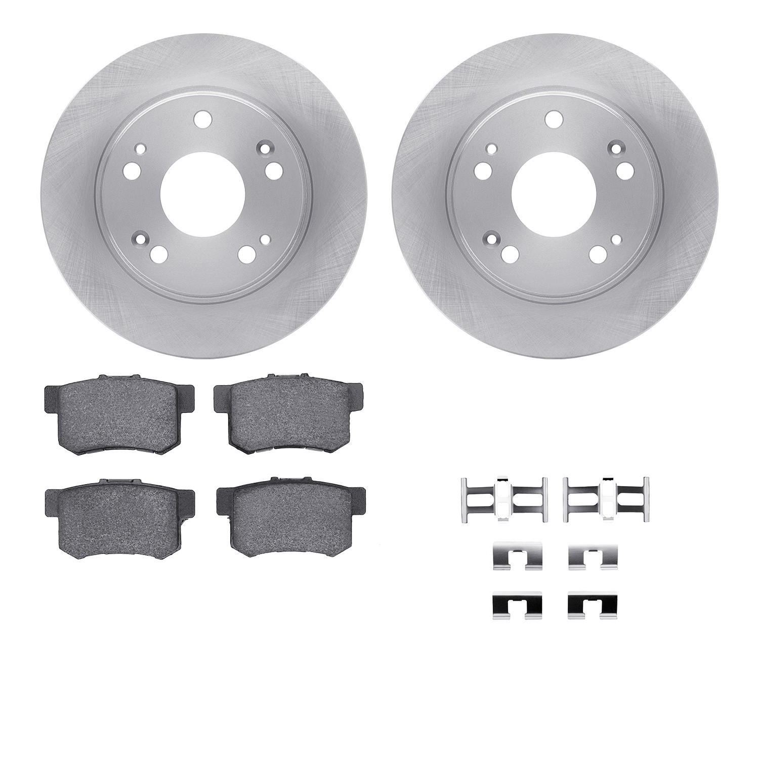 DYN-6512-59273 DFC Brake Rotor with 5000 Brake Pads and Hardware Kit