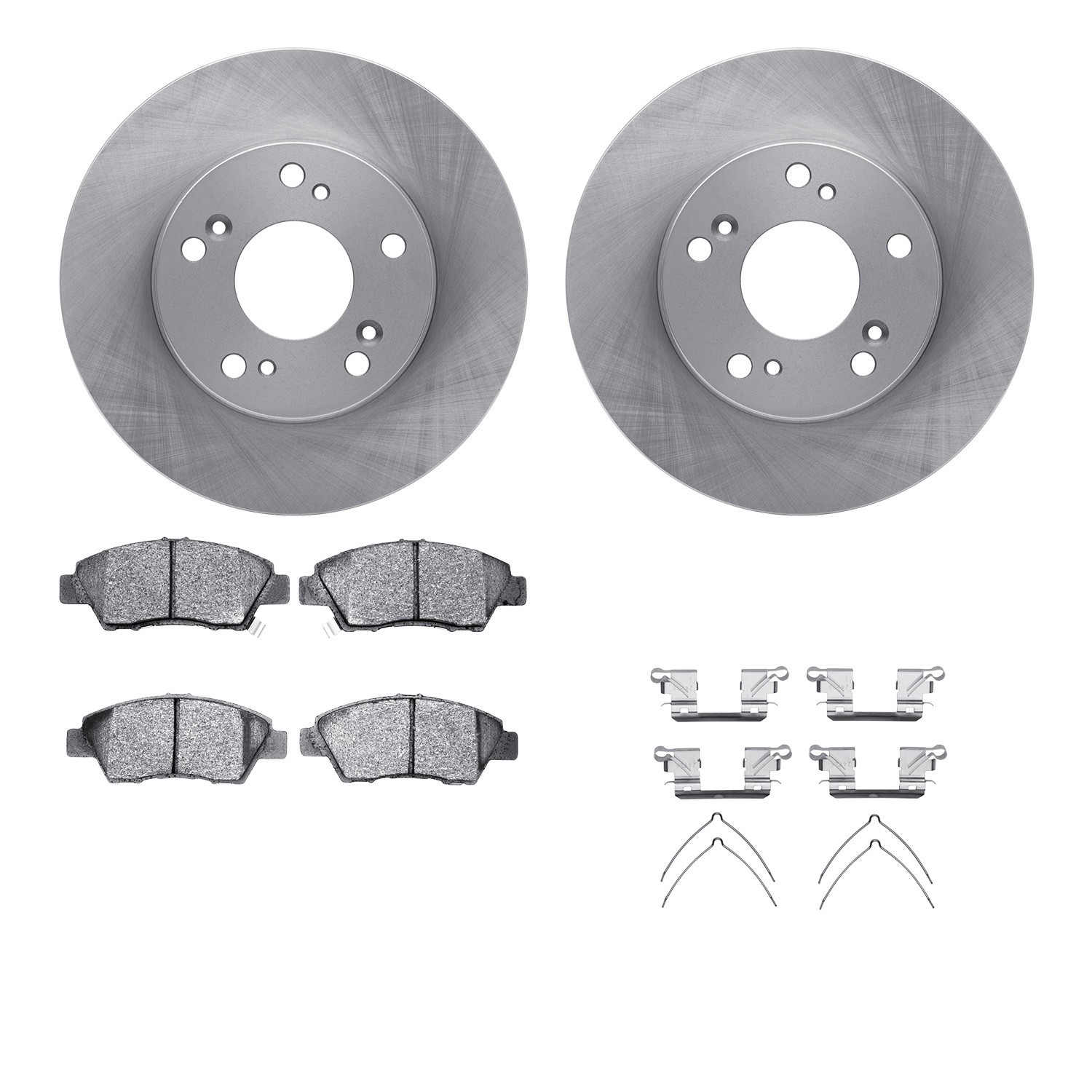 DYN-6512-59277 DFC Brake Rotor with 5000 Brake Pads and Hardware Kit