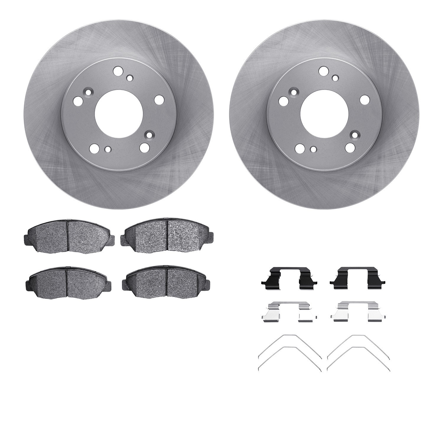 DYN-6512-59278 DFC Brake Rotor with 5000 Brake Pads and Hardware Kit