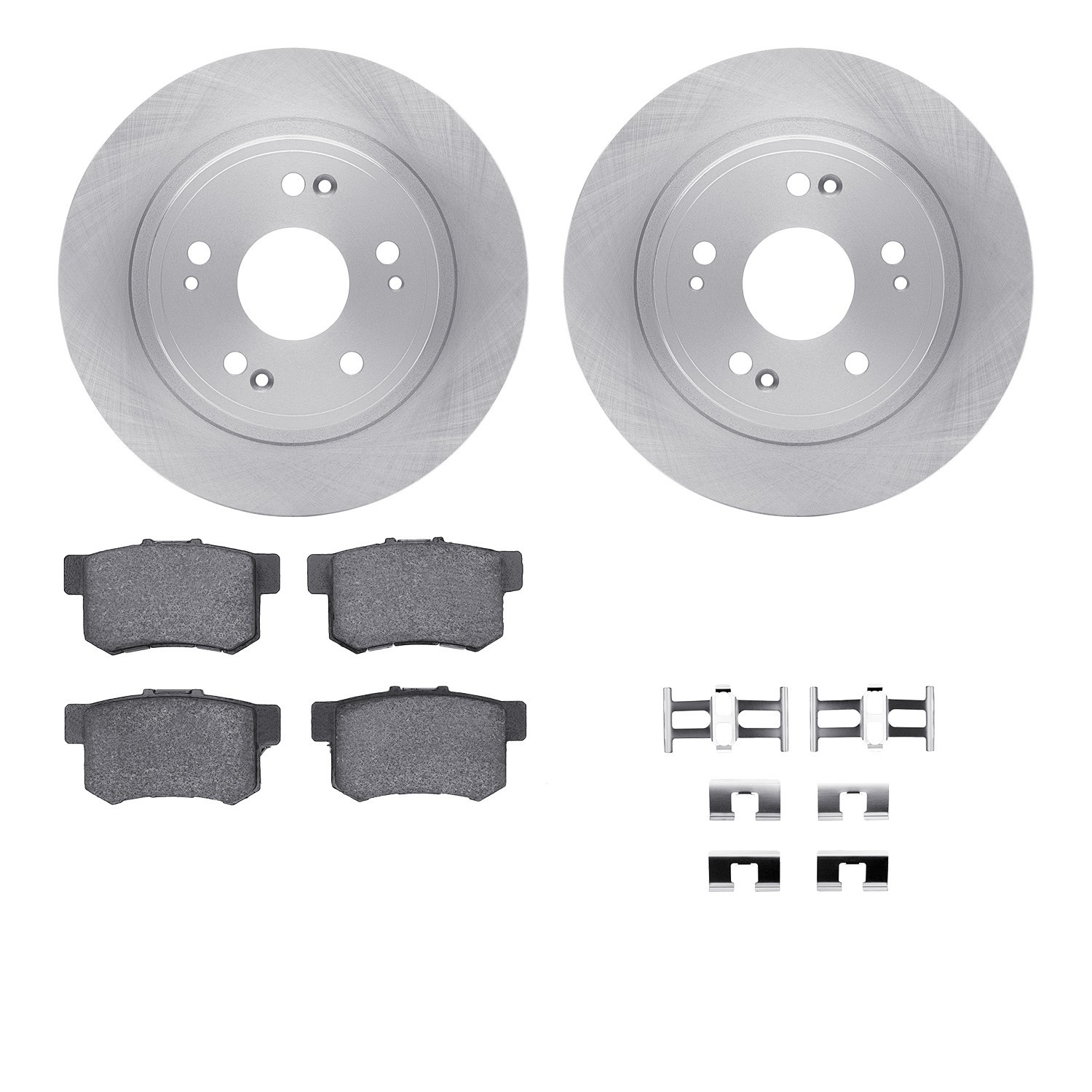 DYN-6512-59288 DFC Brake Rotor with 5000 Brake Pads and Hardware Kit