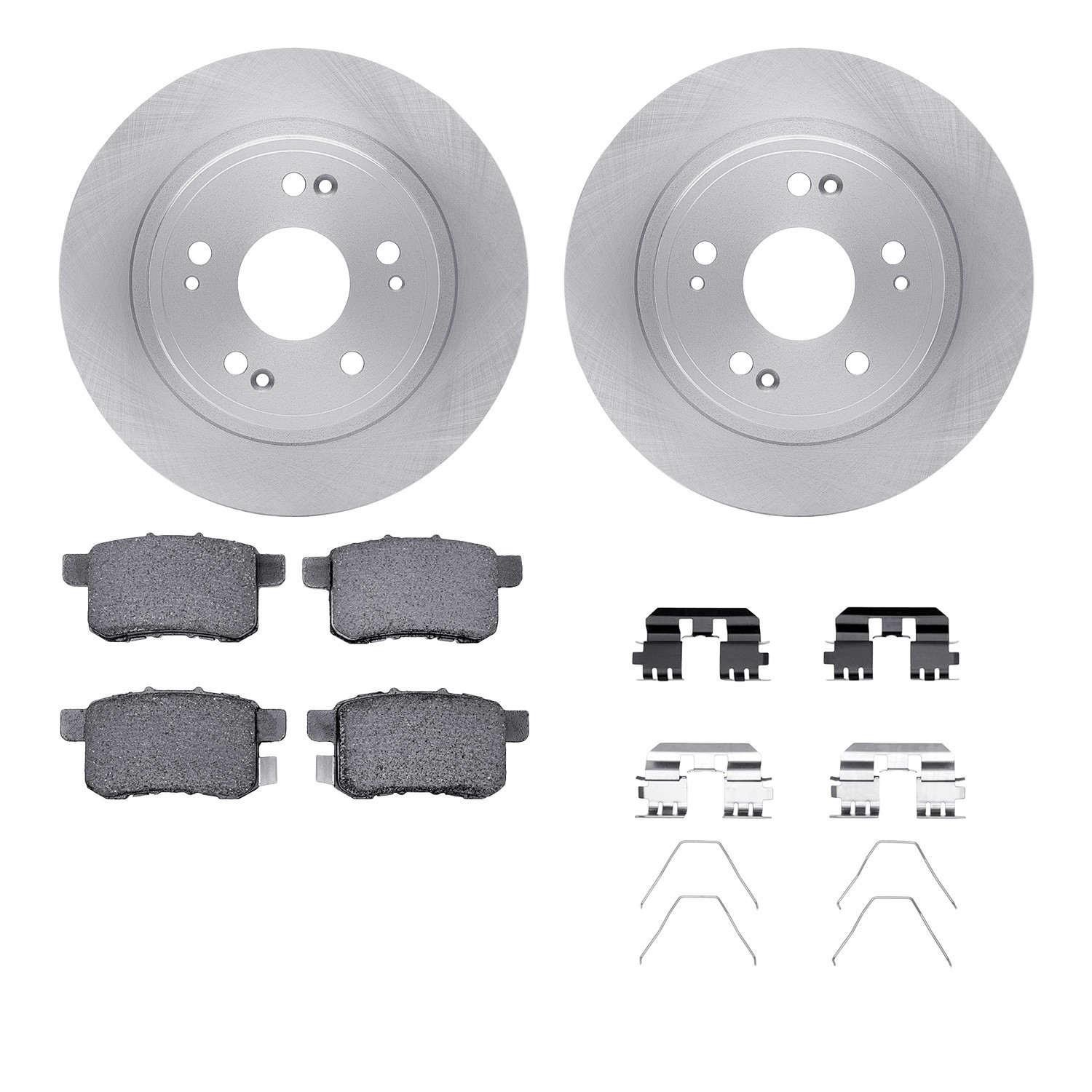 DYN-6512-59289 DFC Brake Rotor with 5000 Brake Pads and Hardware Kit