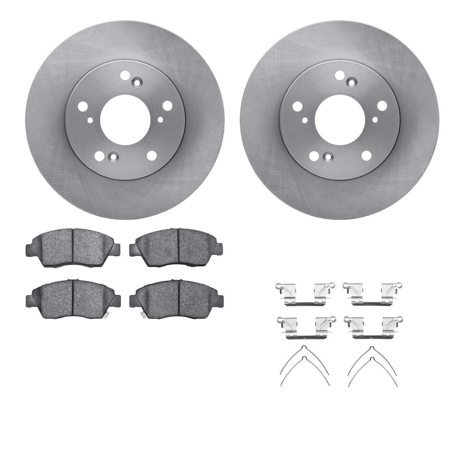 DYN-6512-59309 DFC Brake Rotor with 5000 Brake Pads and Hardware Kit