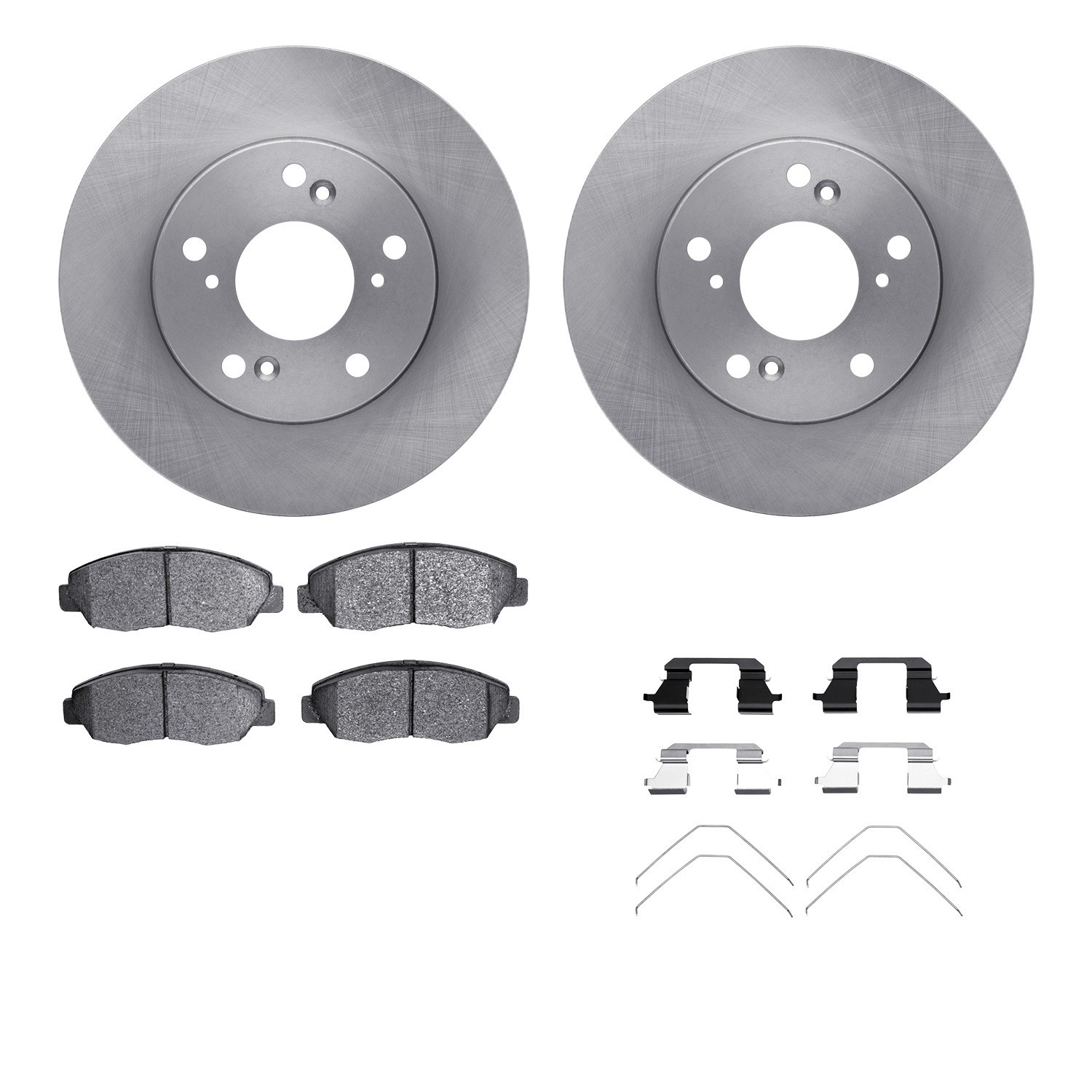 DYN-6512-59310 DFC Brake Rotor with 5000 Brake Pads and Hardware Kit