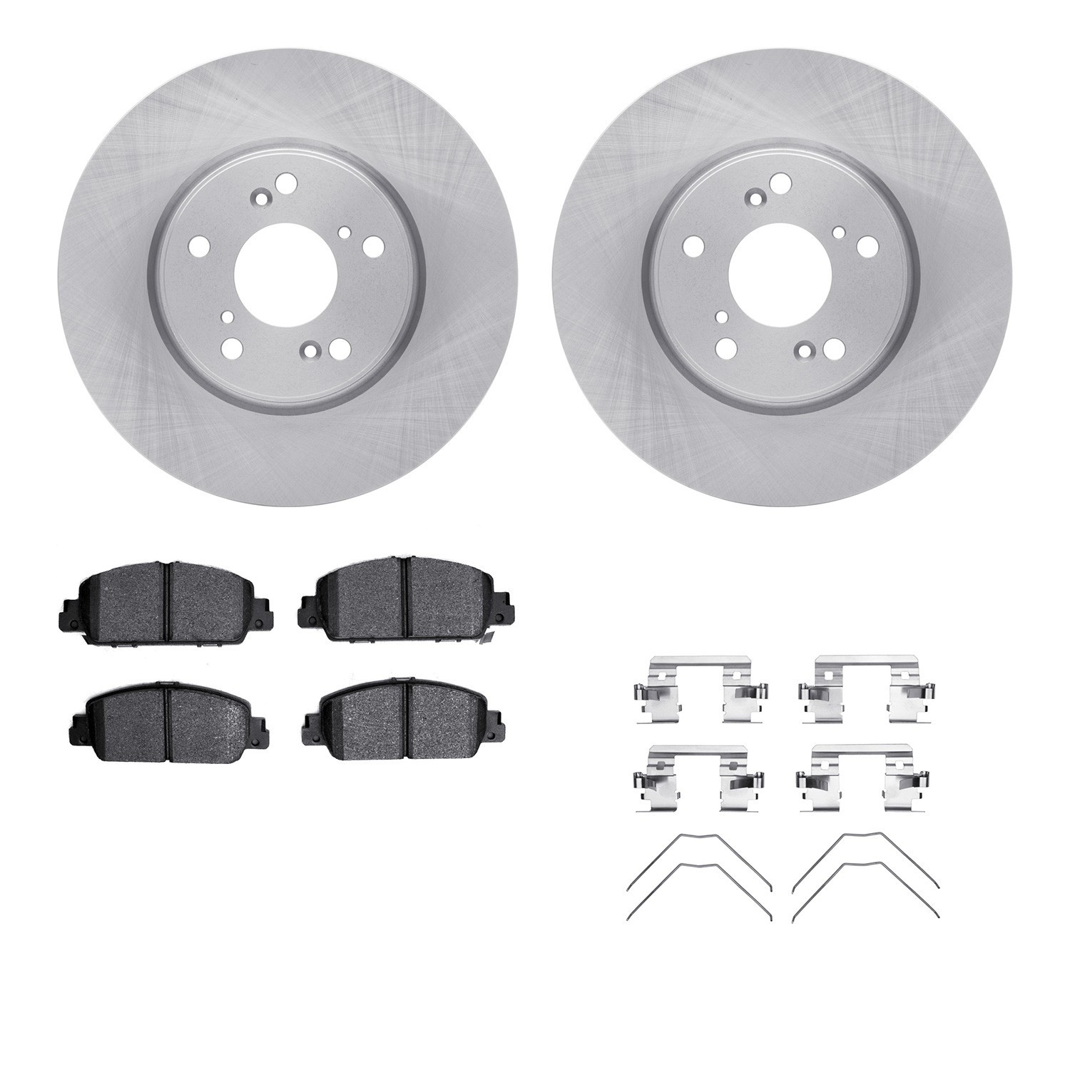 DYN-6512-59316 DFC Brake Rotor with 5000 Brake Pads and Hardware Kit