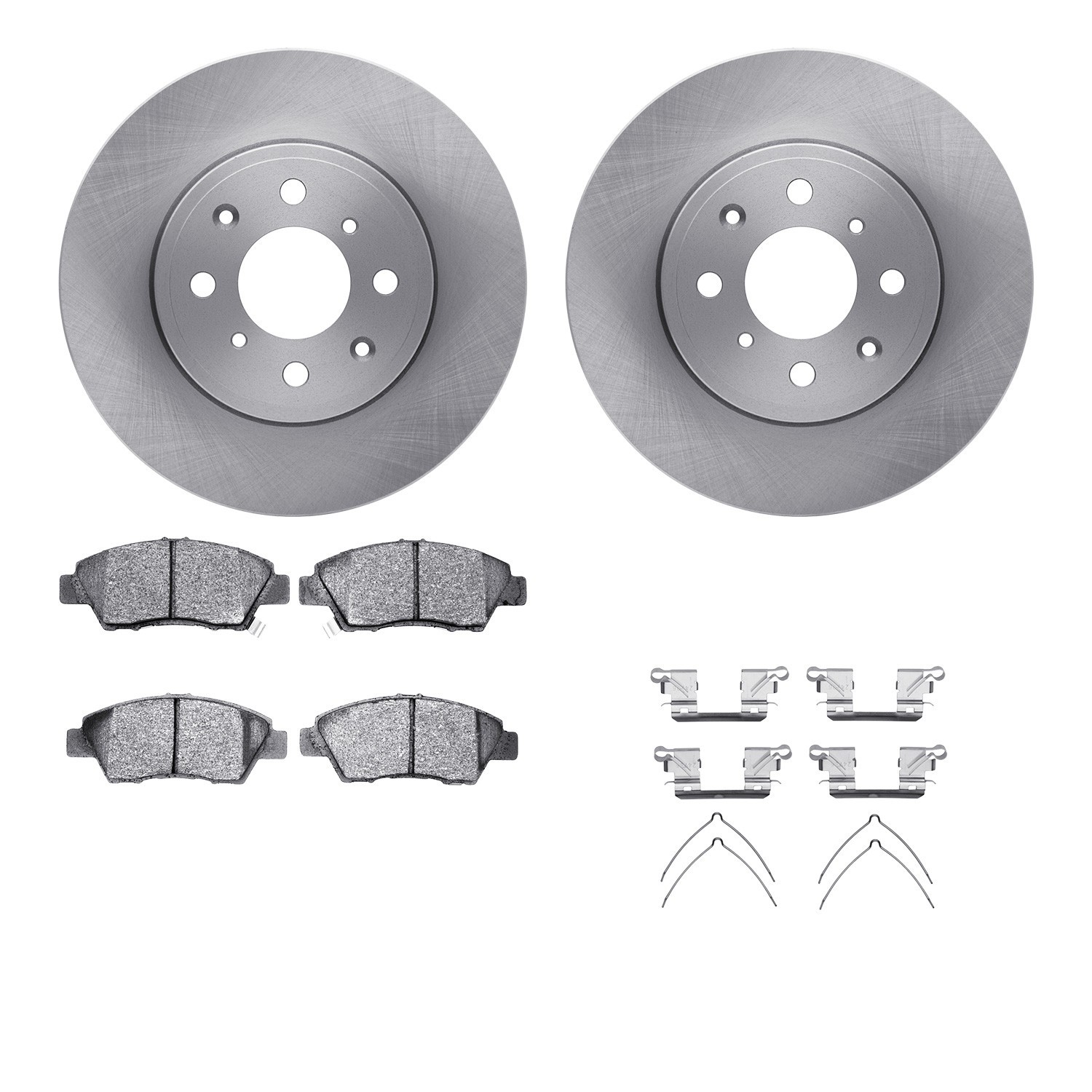 DYN-6512-59321 DFC Brake Rotor with 5000 Brake Pads and Hardware Kit