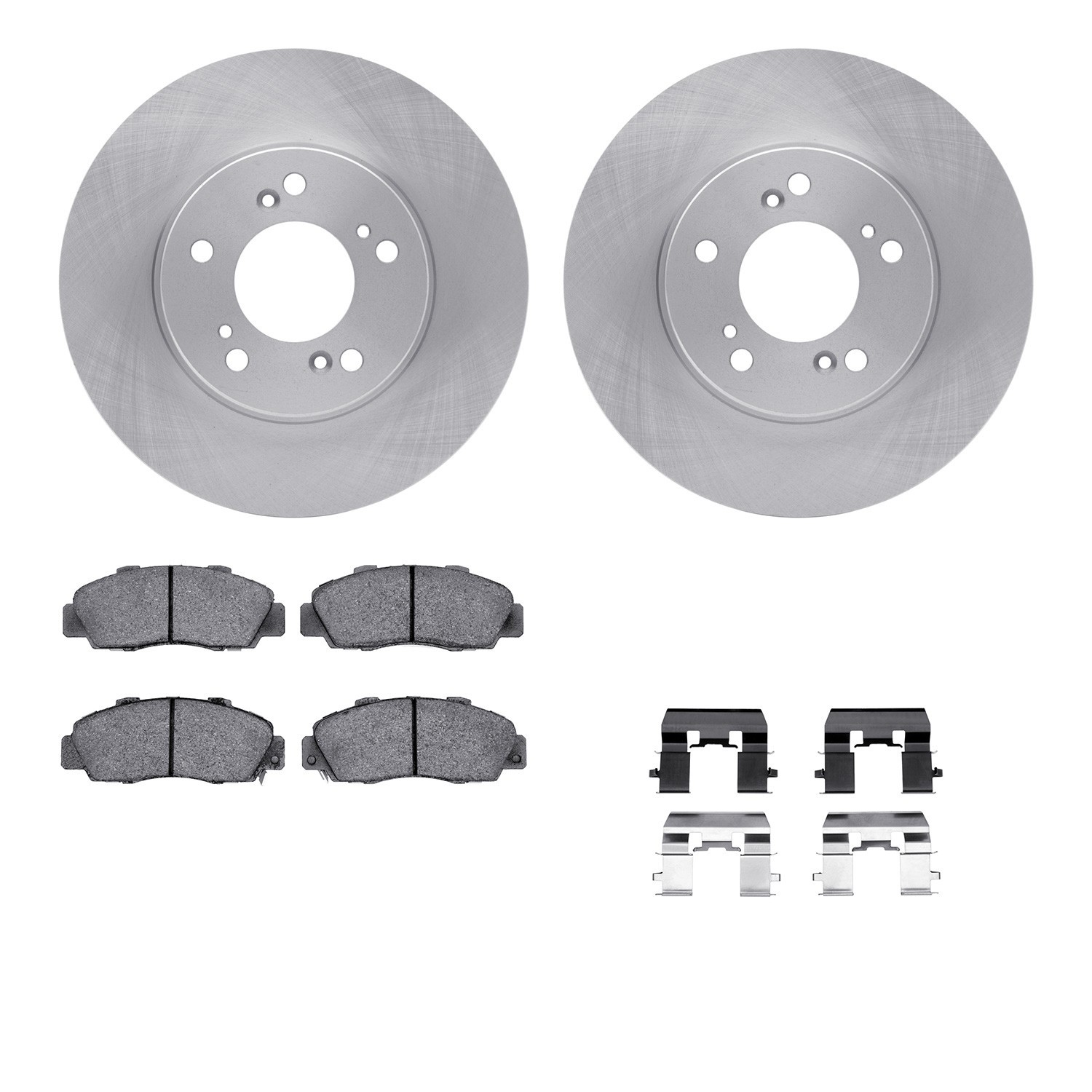 DYN-6512-59330 DFC Brake Rotor with 5000 Brake Pads and Hardware Kit