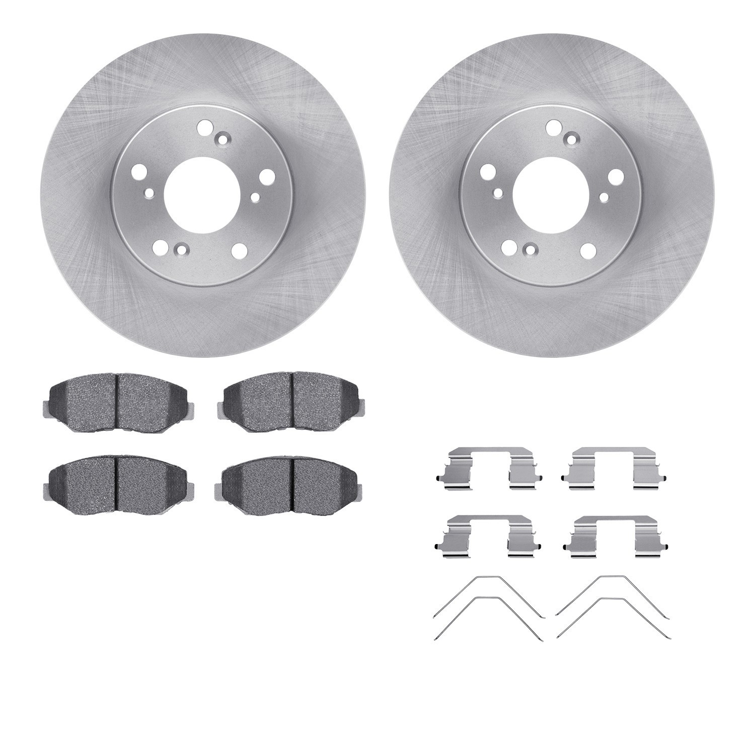 DYN-6512-59345 DFC Brake Rotor with 5000 Brake Pads and Hardware Kit