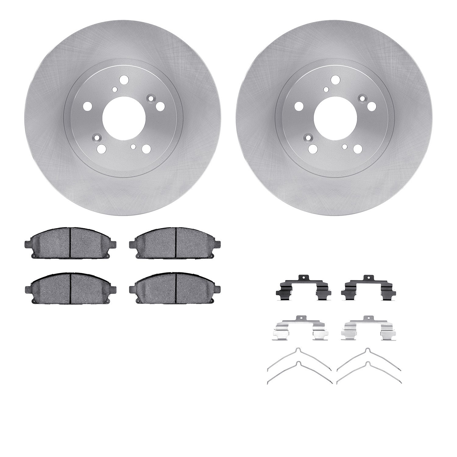 DYN-6512-59357 DFC Brake Rotor with 5000 Brake Pads and Hardware Kit