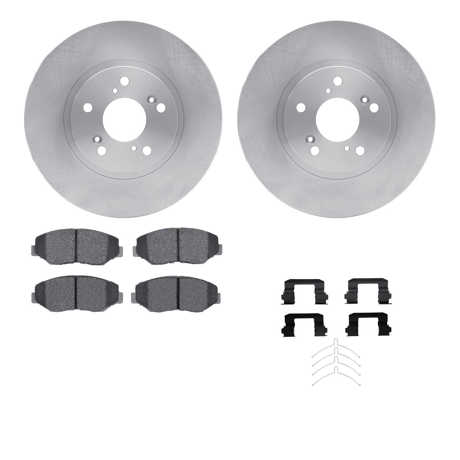 DYN-6512-59360 DFC Brake Rotor with 5000 Brake Pads and Hardware Kit