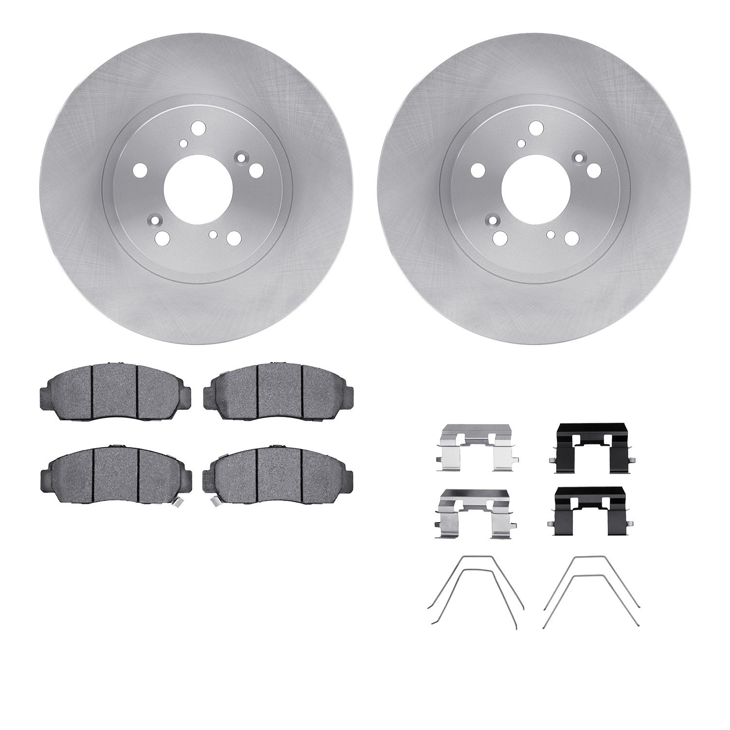 DYN-6512-59361 DFC Brake Rotor with 5000 Brake Pads and Hardware Kit
