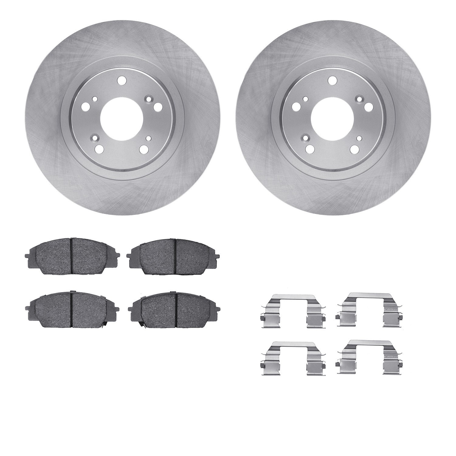 DYN 6512-59376 DFC Brake Rotor with 5000 Brake Pads and Hardware Kit