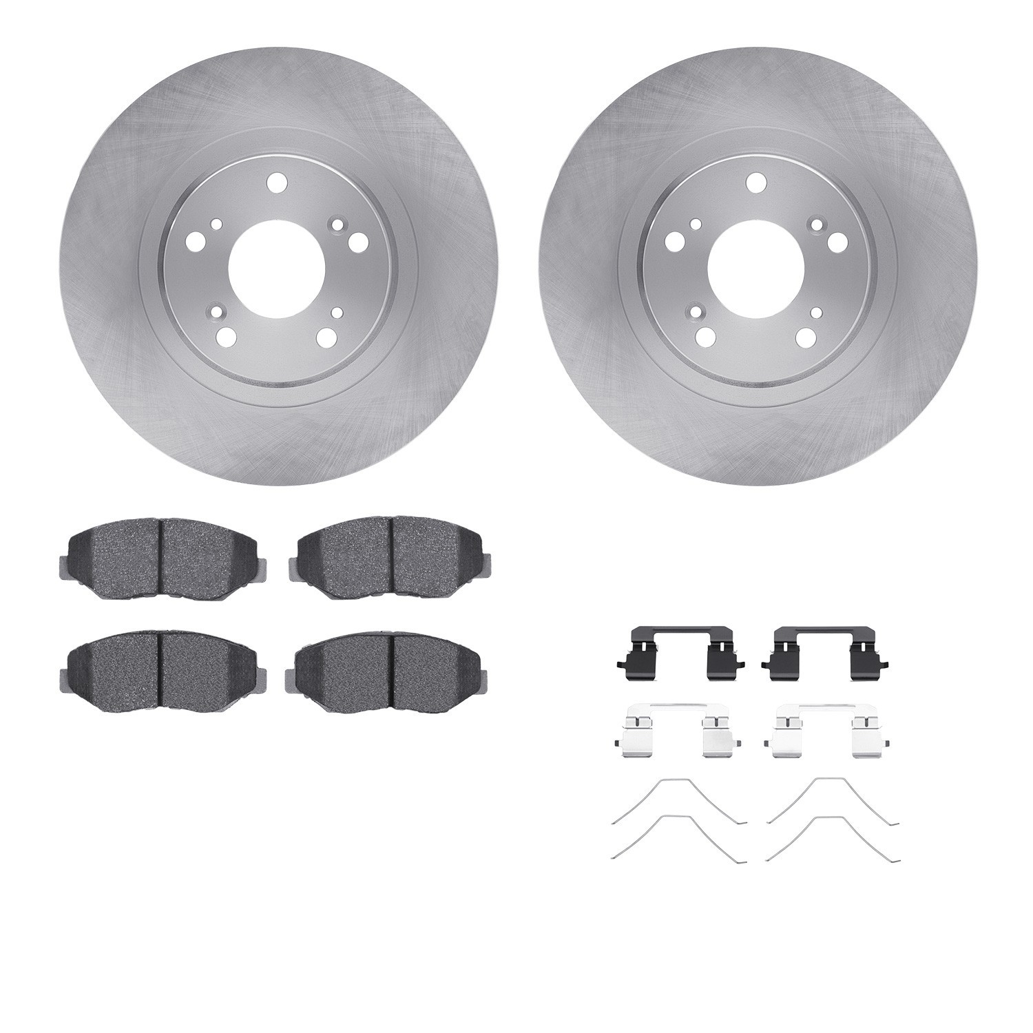DYN 6512-59378 DFC Brake Rotor with 5000 Brake Pads and Hardware Kit