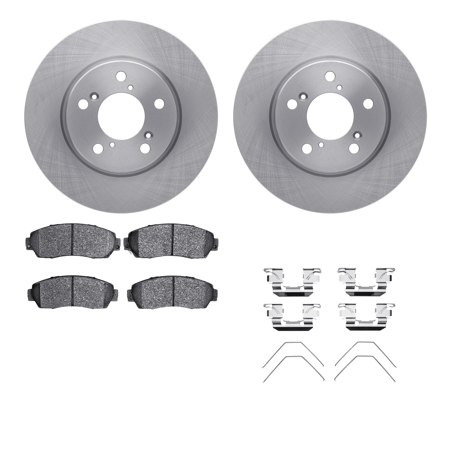 DYN-6512-59405 DFC Brake Rotor with 5000 Brake Pads and Hardware Kit