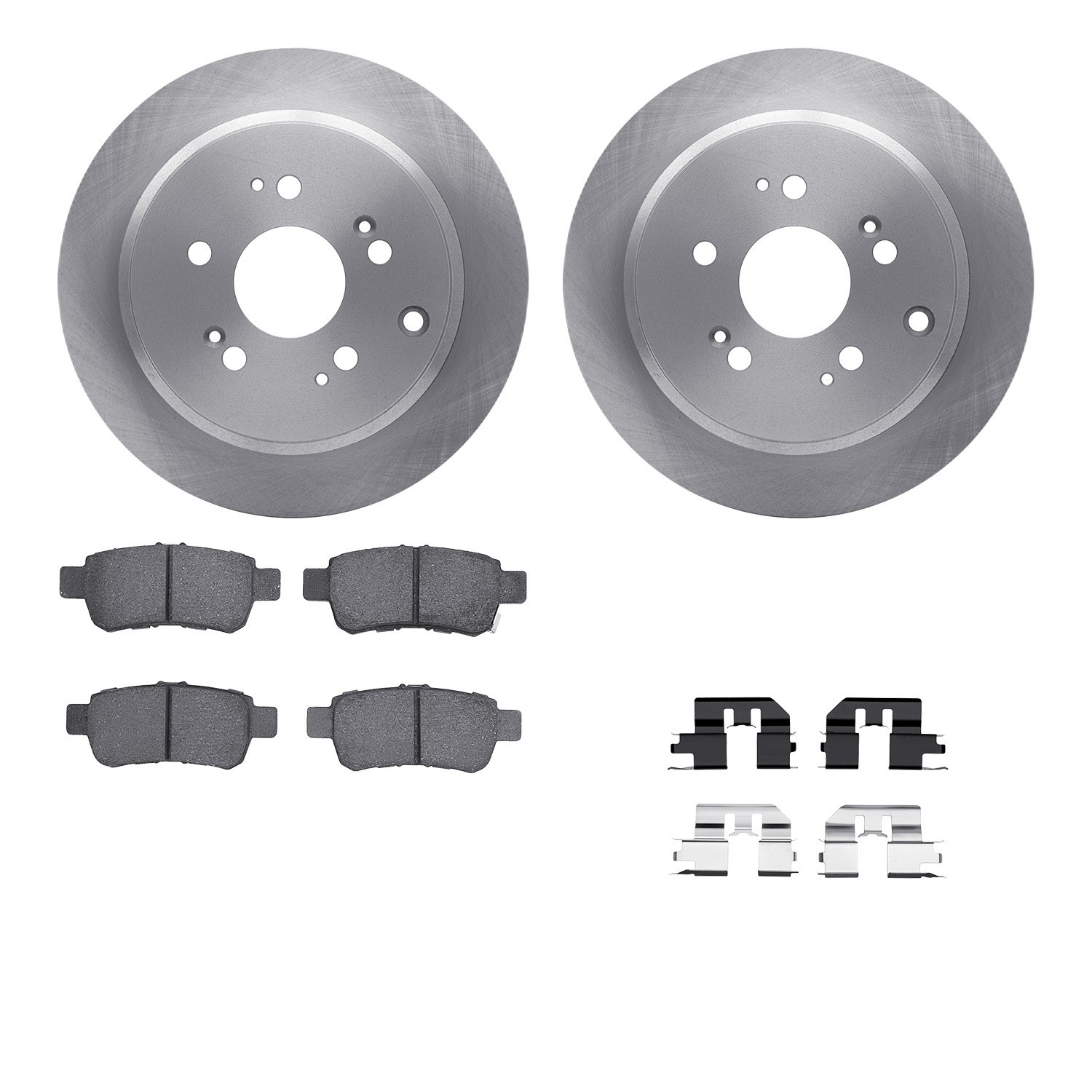 DYN-6512-59408 DFC Brake Rotor with 5000 Brake Pads and Hardware Kit