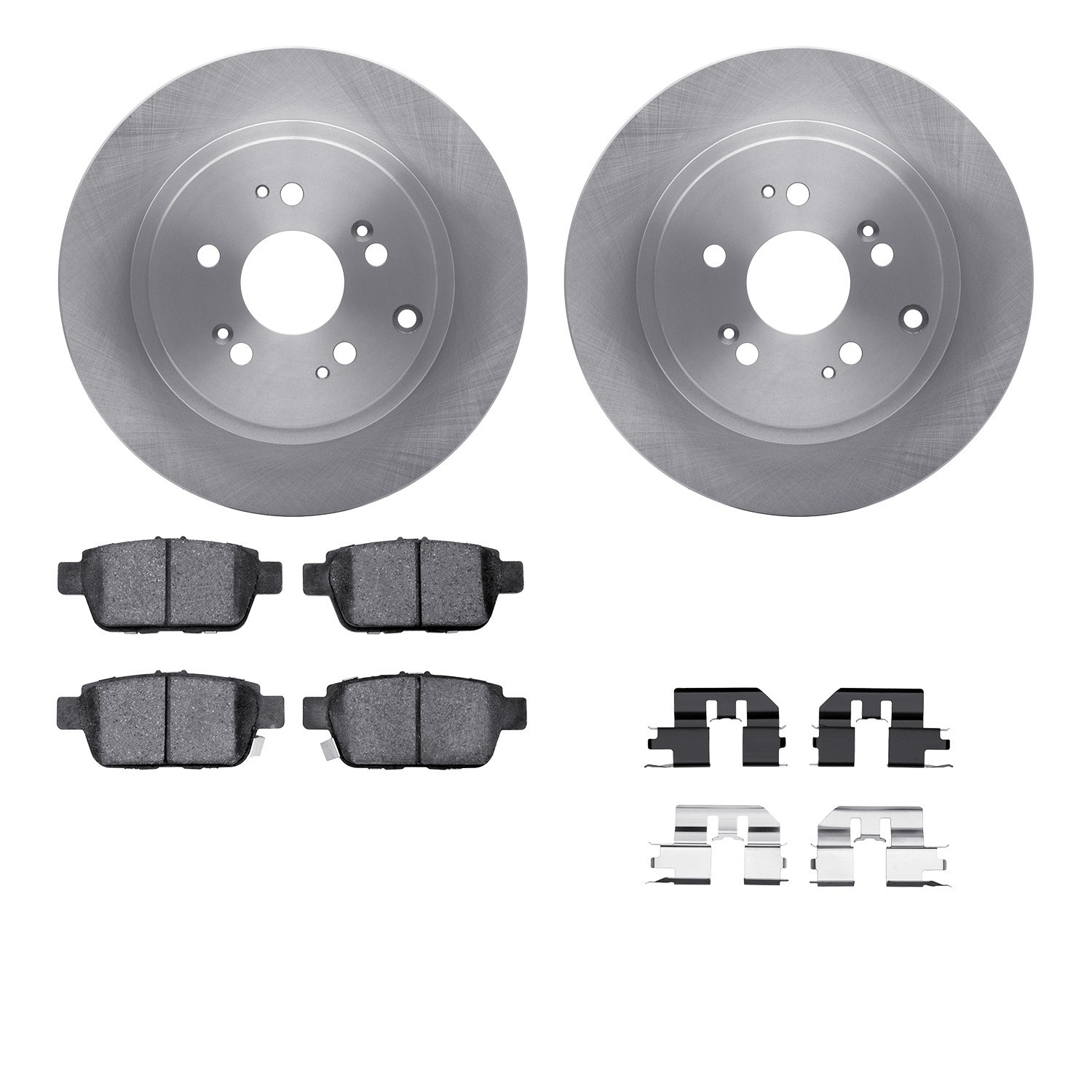 DYN-6512-59414 DFC Brake Rotor with 5000 Brake Pads and Hardware Kit