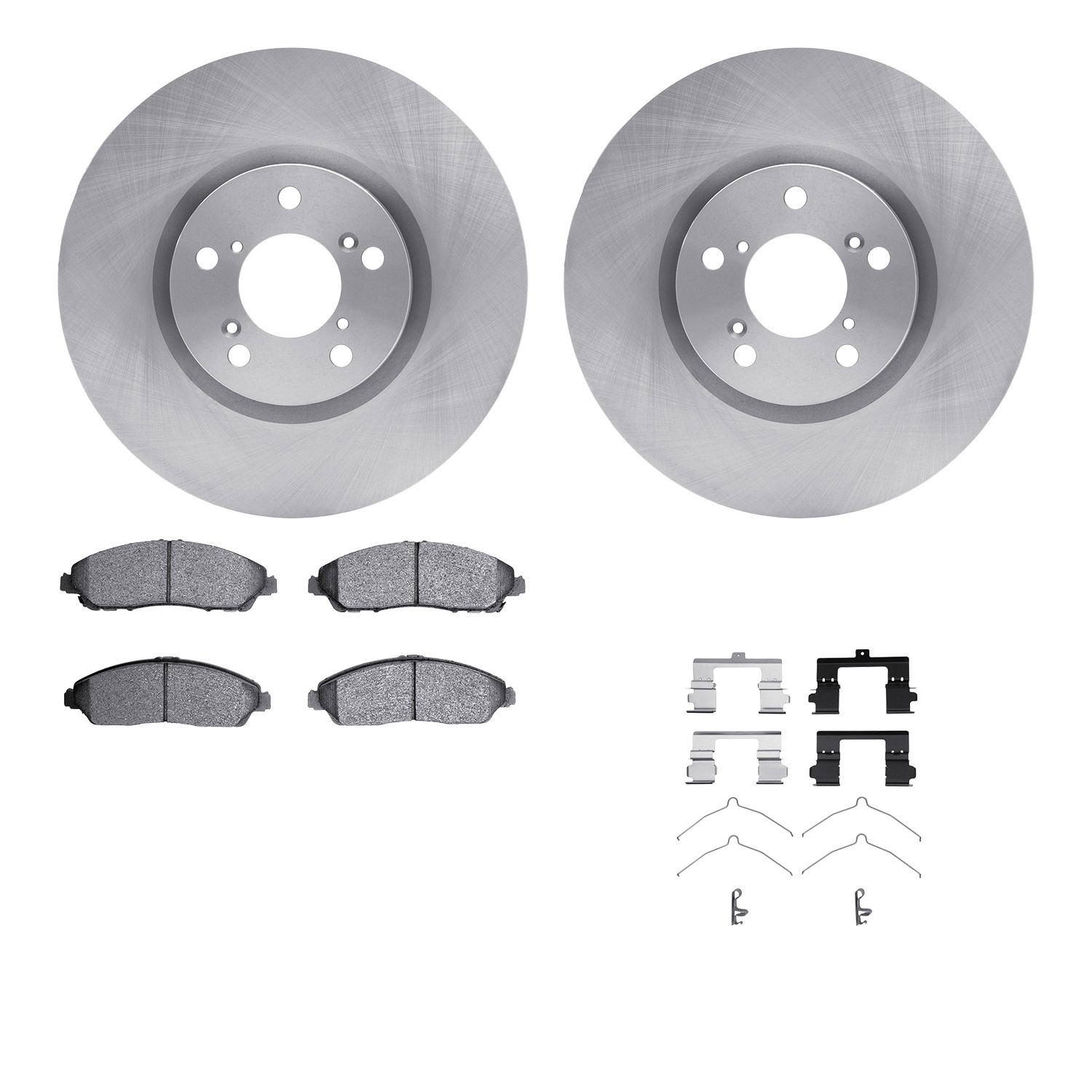 DYN-6512-59417 DFC Brake Rotor with 5000 Brake Pads and Hardware Kit