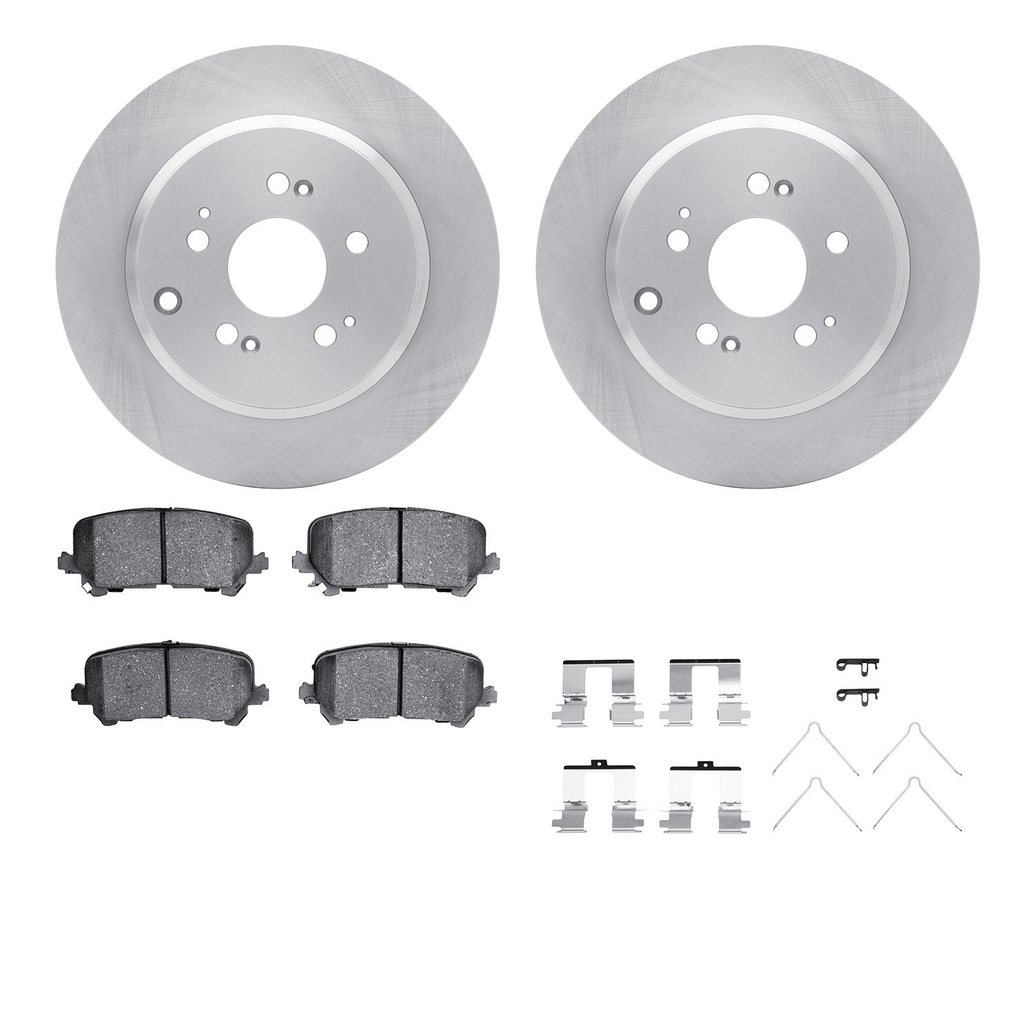 DYN-6512-59423 DFC Brake Rotor with 5000 Brake Pads and Hardware Kit