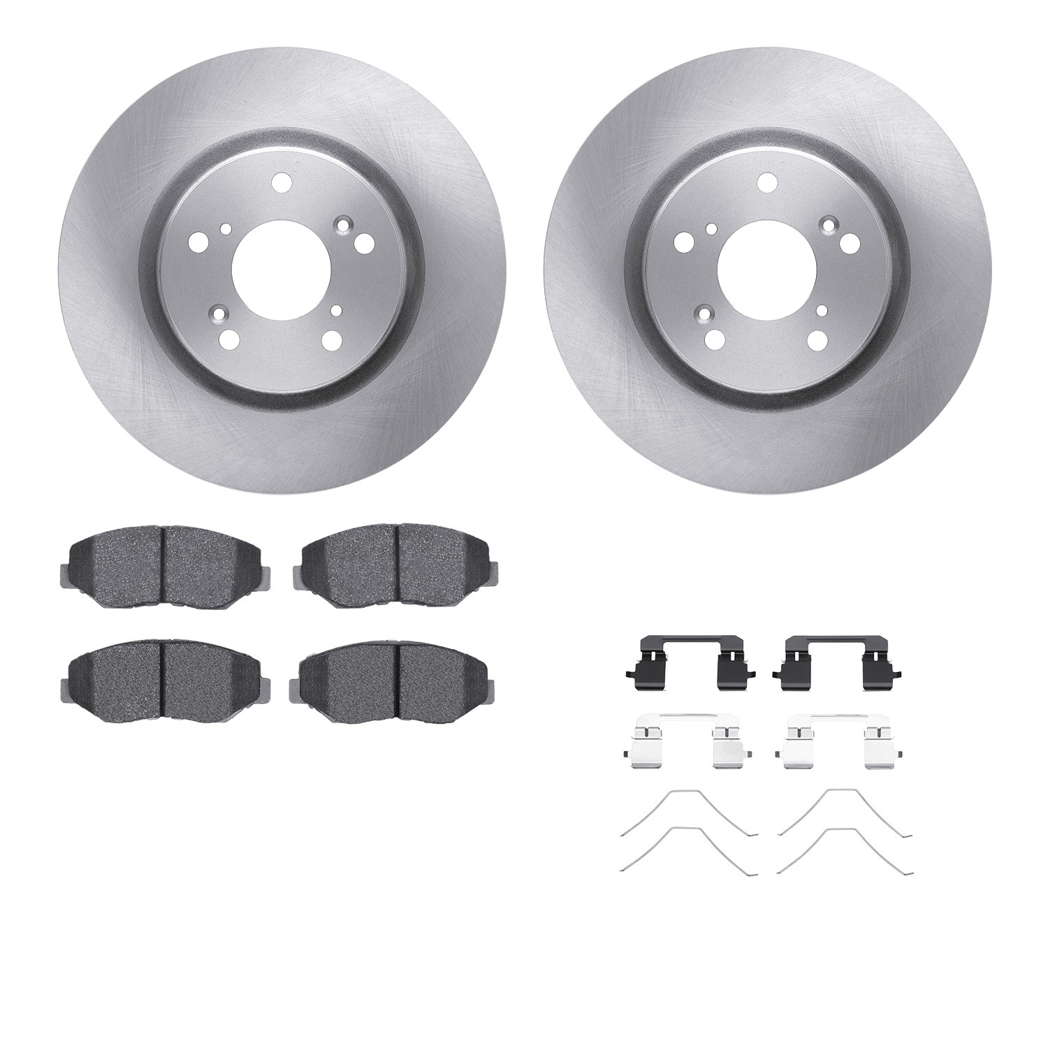 DYN-6512-59436 DFC Brake Rotor with 5000 Brake Pads and Hardware Kit